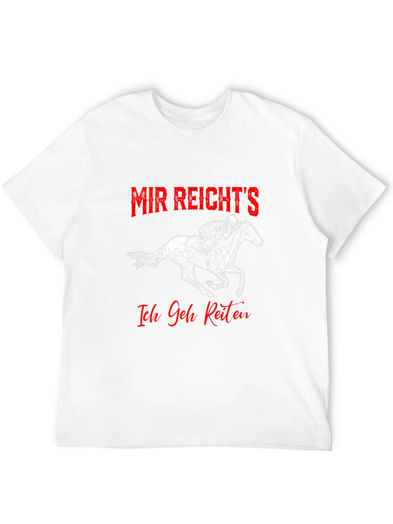Black Horse Riding T-Shirt - "Mir Reicht's Ich Geh Reiten" view 12