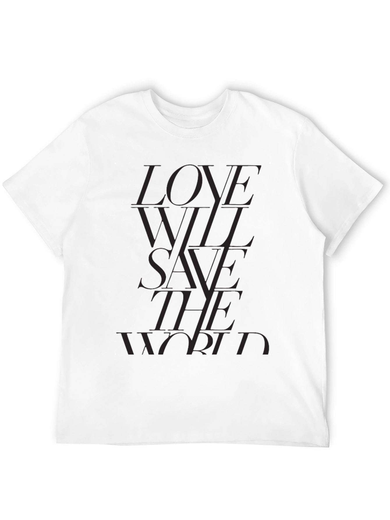 Black Love Will Save T-Shirt - Black Stylish Tee view 12