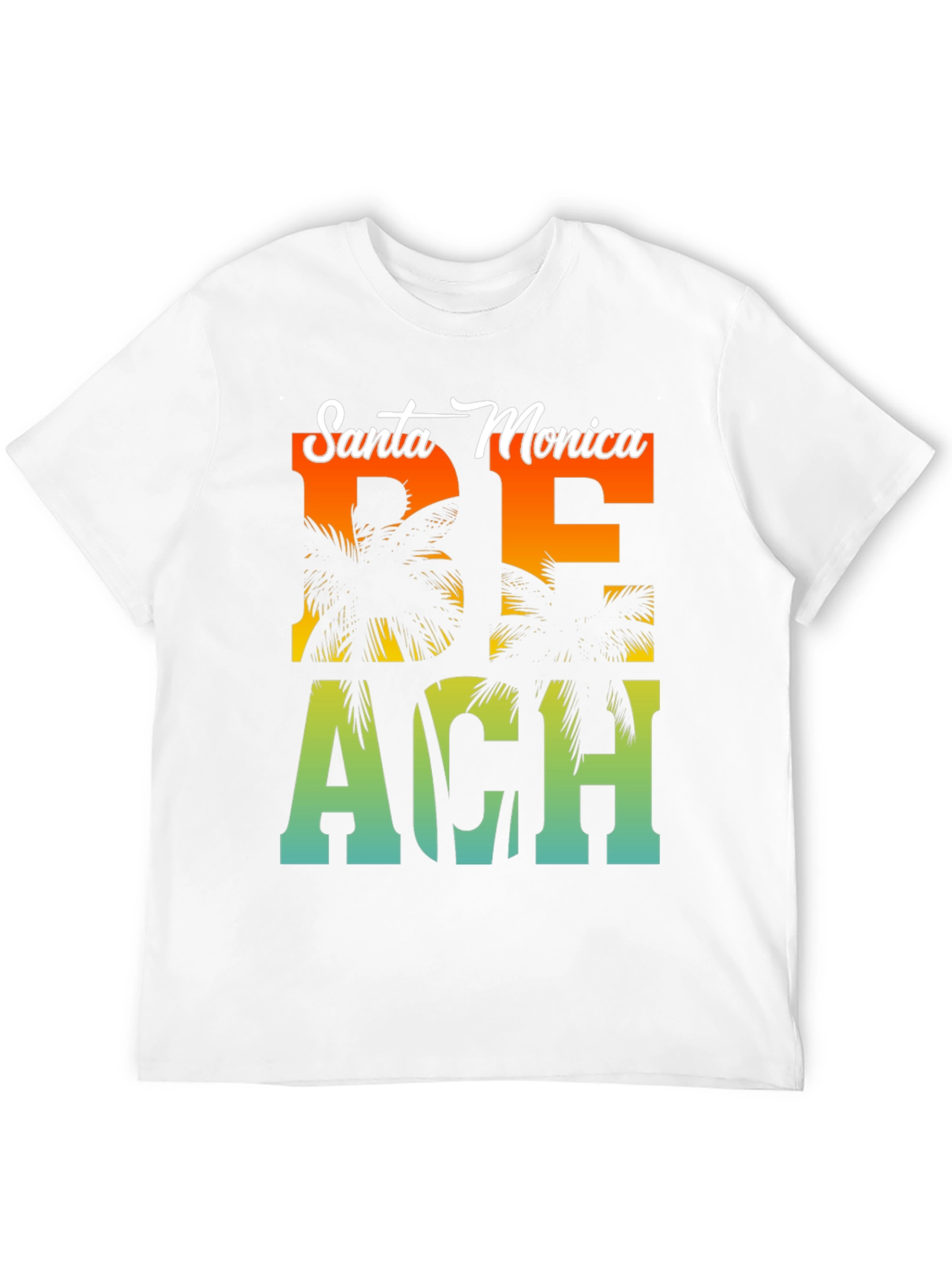 Black Santa Monica Beach Palm Graphic Tee view 12