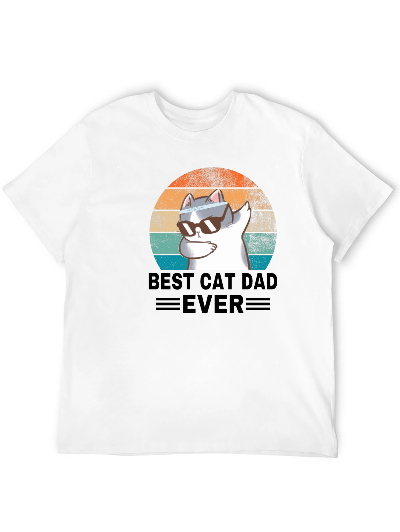Black Best Cat Dad Ever T-Shirt view 12