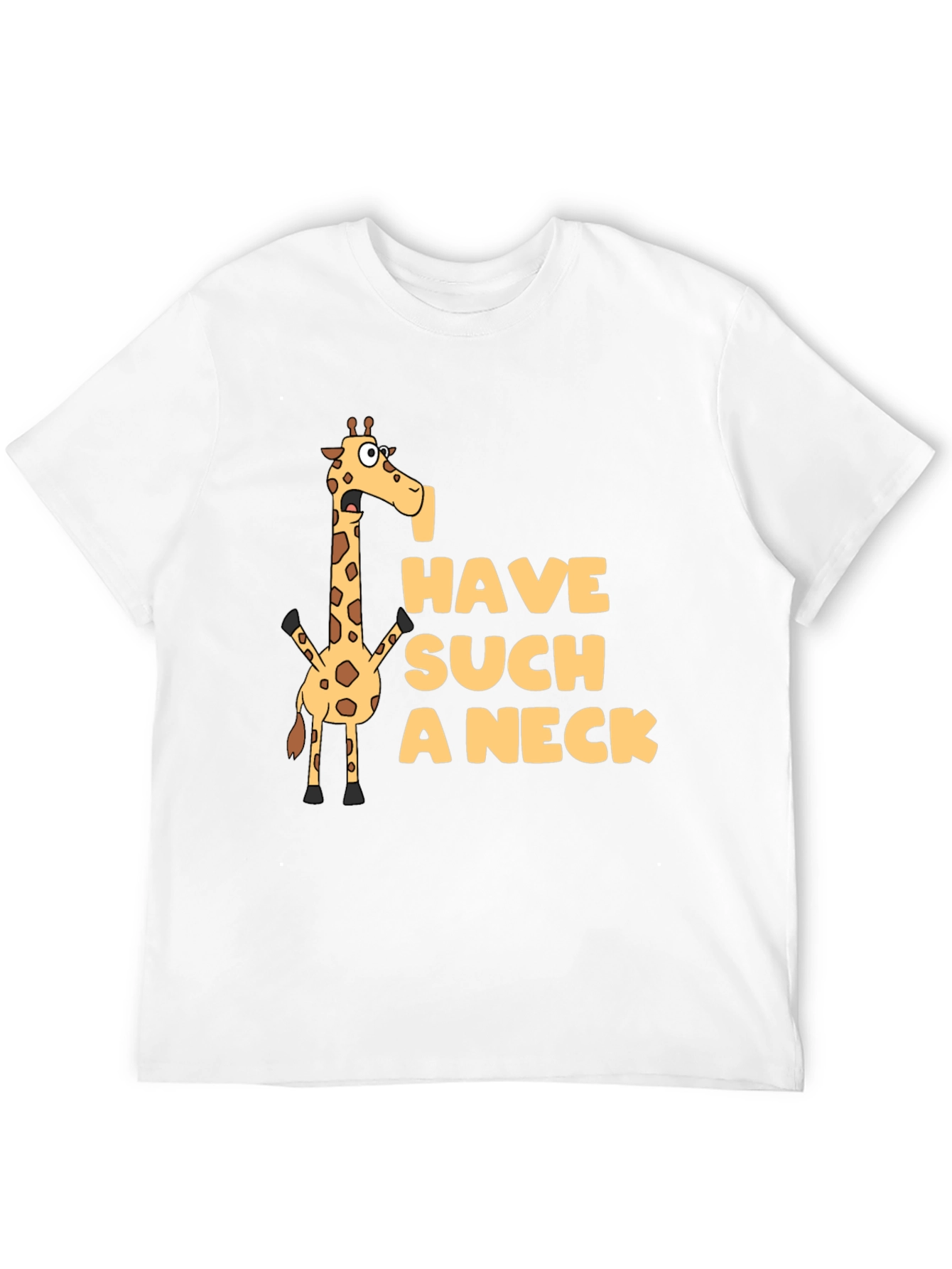 Black Funny Giraffe 'Have Such a Neck' Graphic Tee view 12