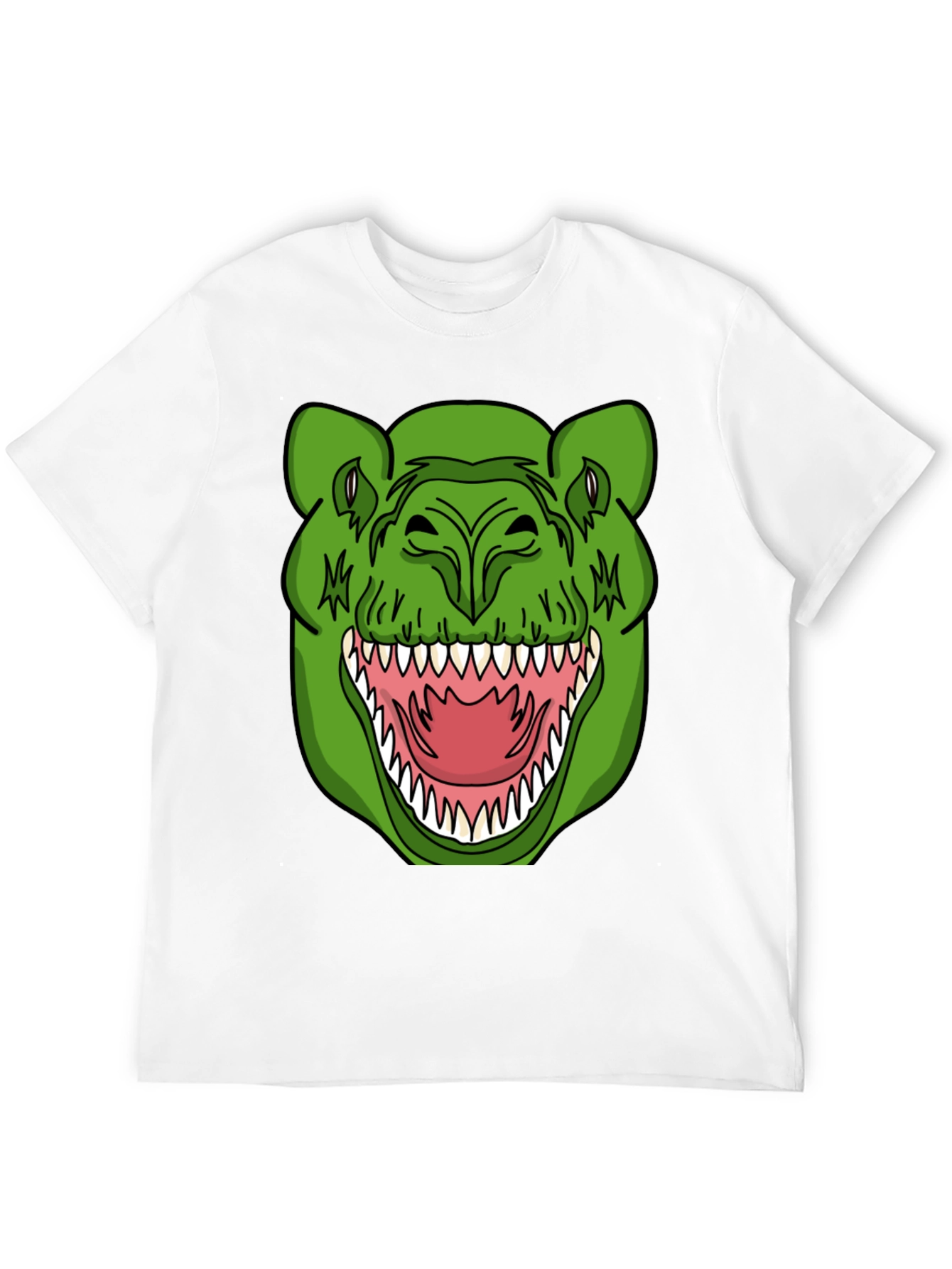 Black Dinosaur Graphic T-Shirt - Black Crew Neck Tee view 12