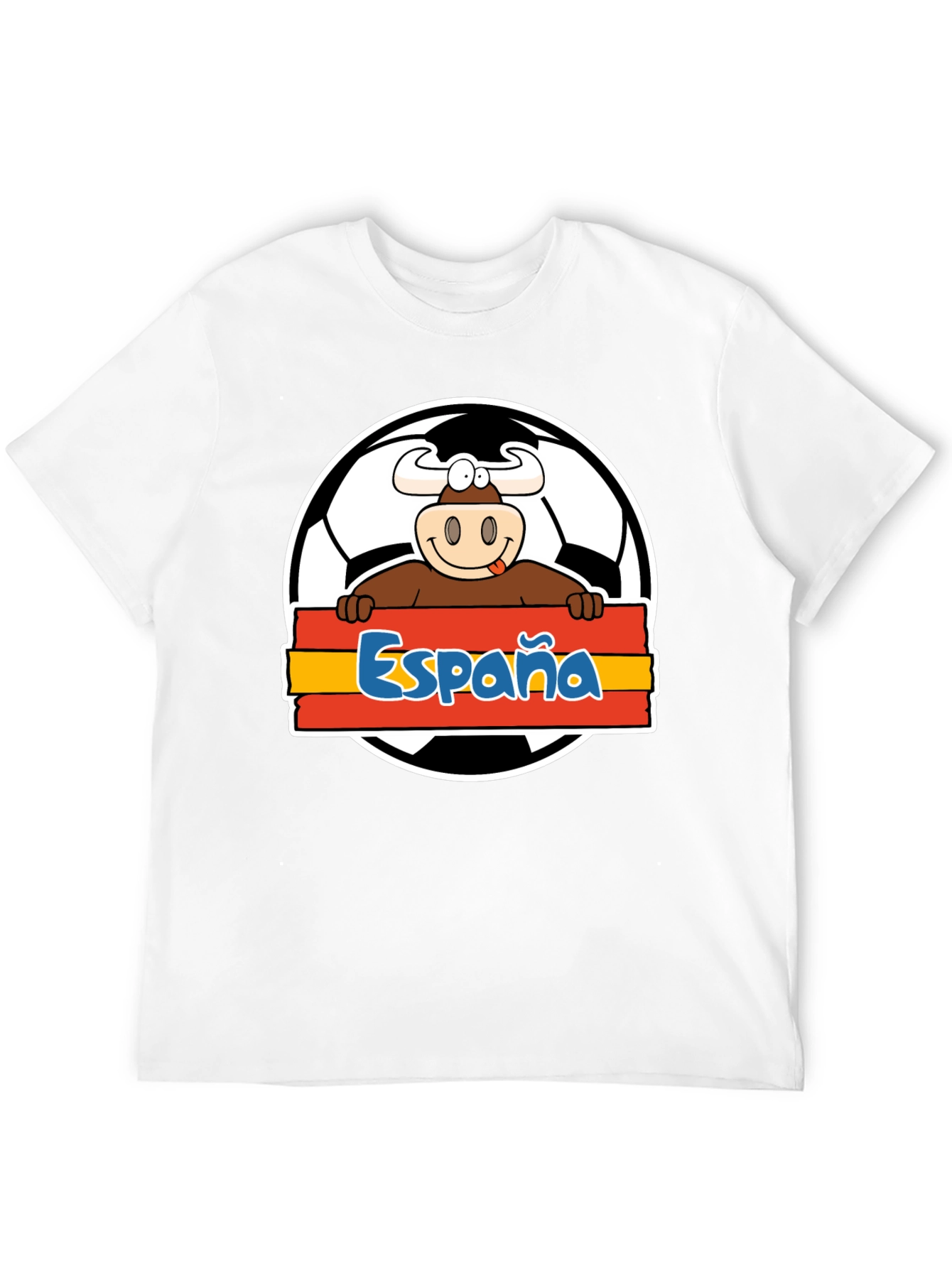 Black Spain Soccer Bull T-Shirt - Viva España Football Tee! view 12