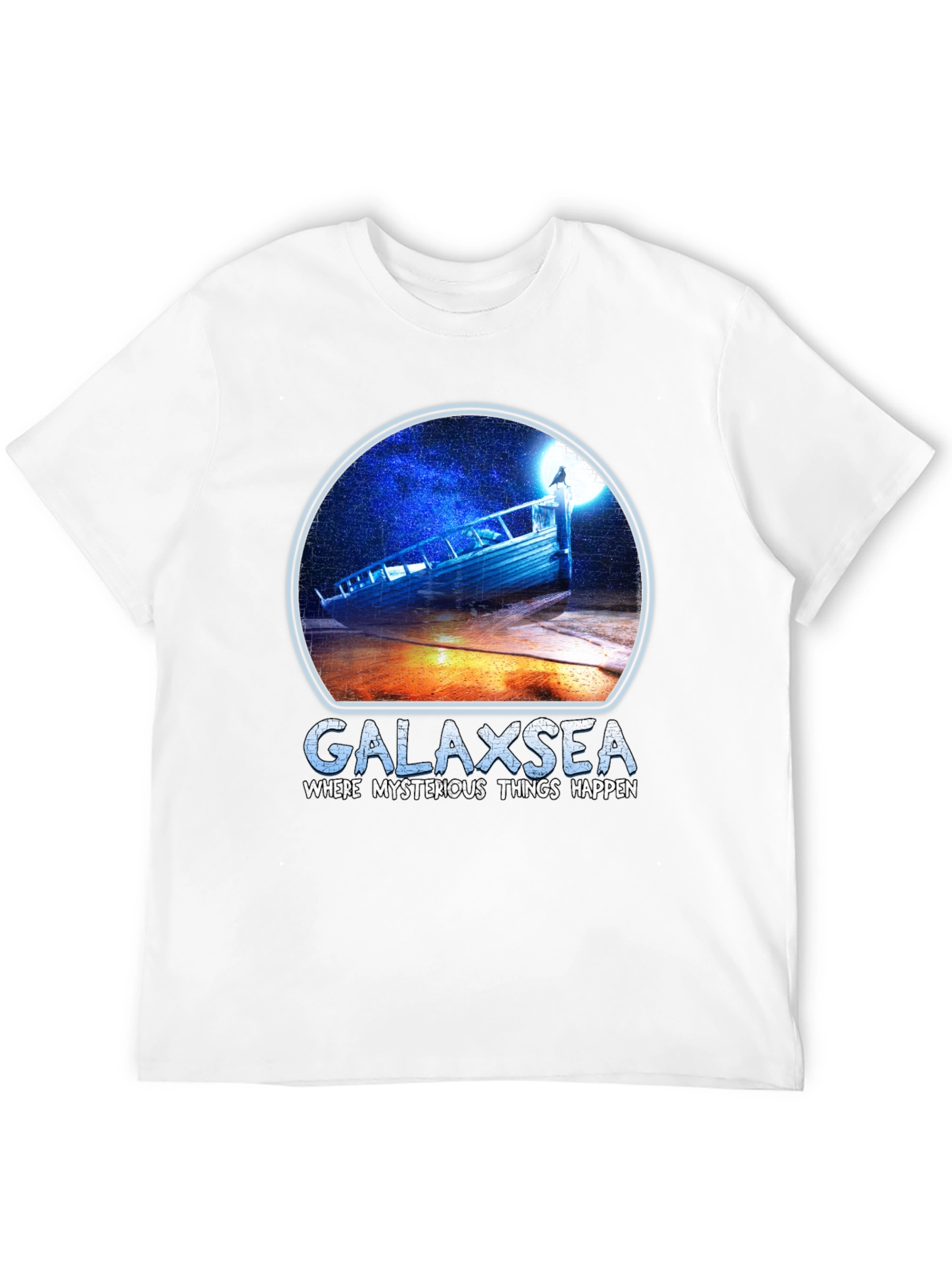 Black Galaxsea Graphic T-Shirt - Mysterious Design view 12