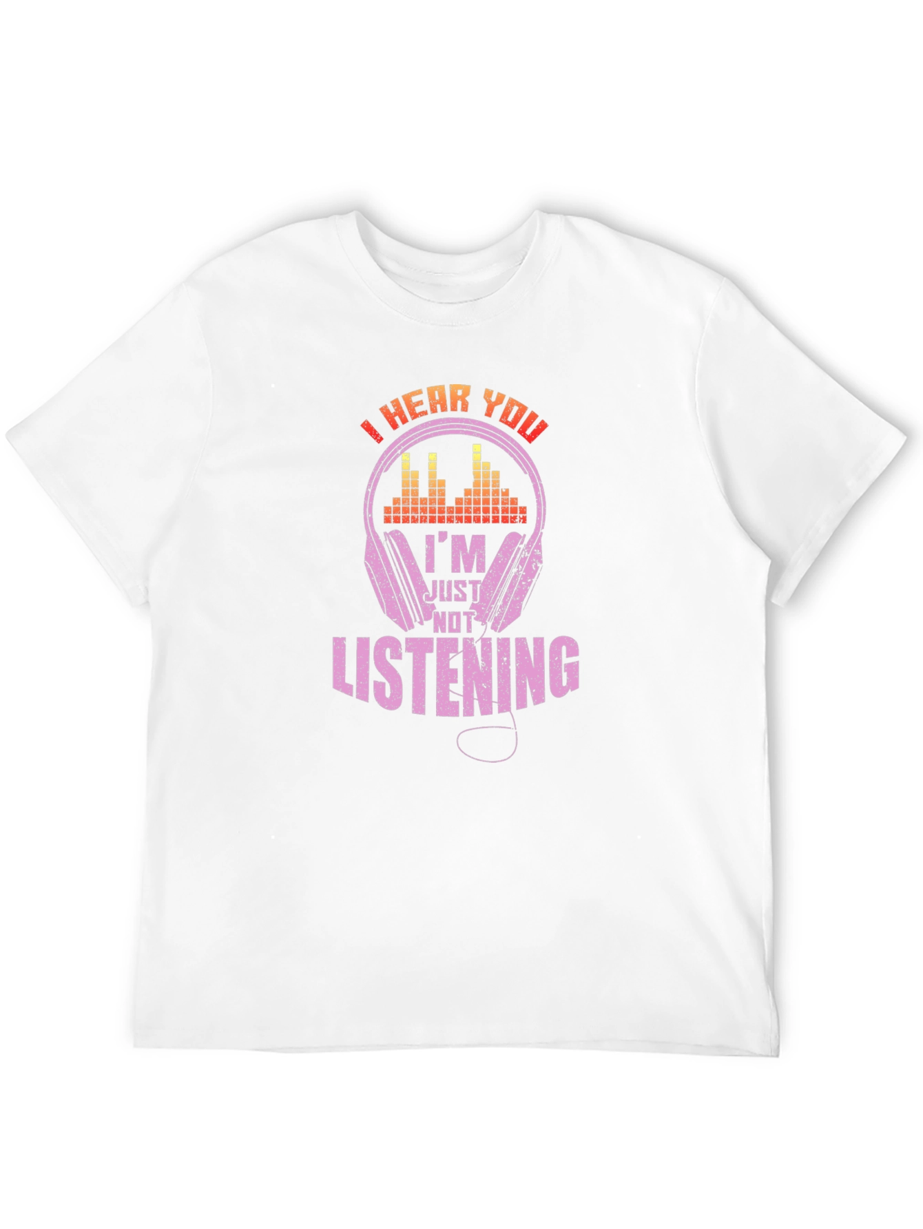 Black I Hear You, I'm Just Not Listening T-Shirt view 12