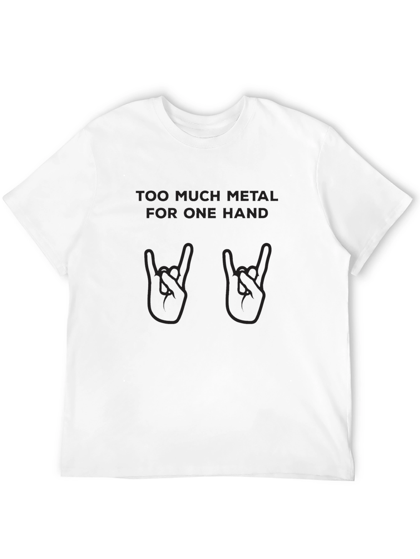 Black Metal Hand Sign T-Shirt view 12