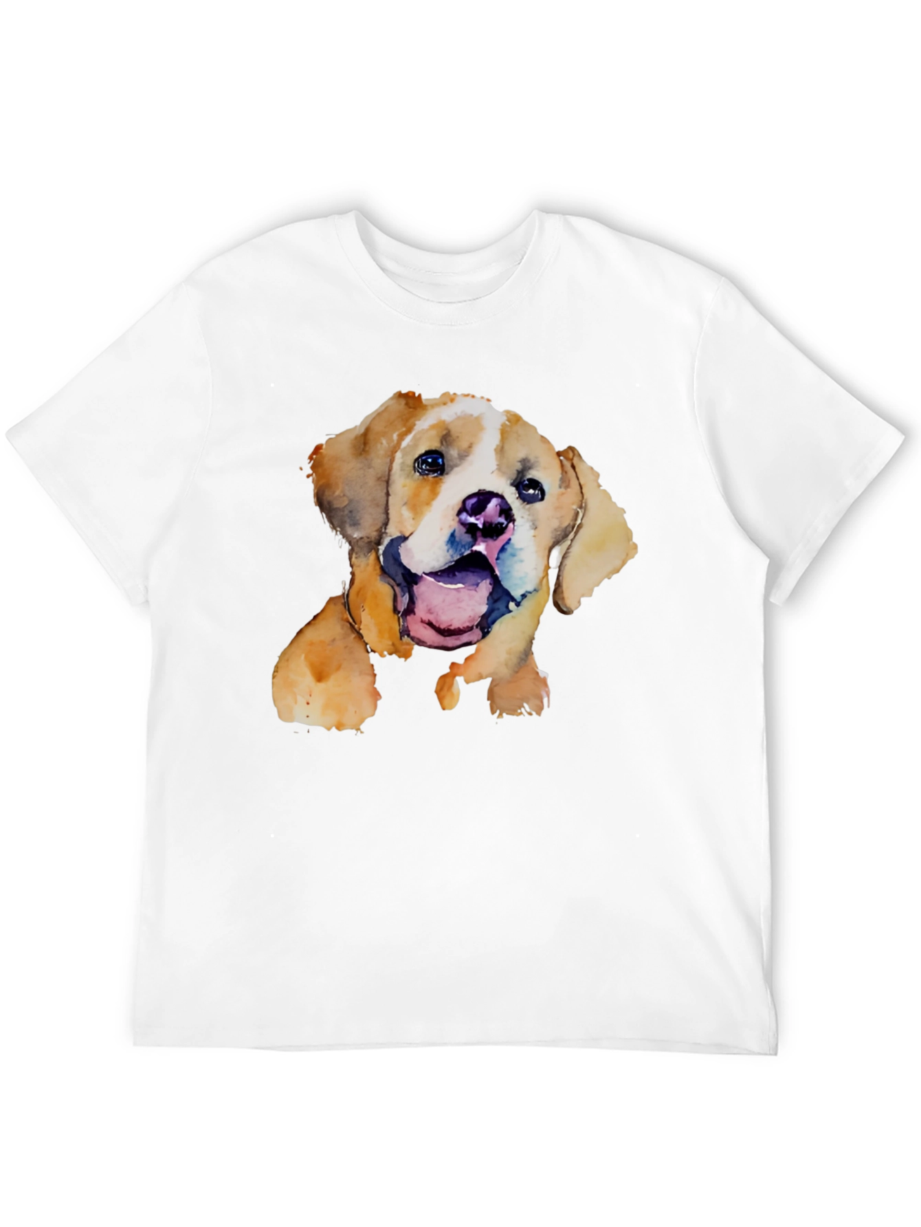 Black Watercolor Puppy Graphic T-Shirt - Cute Dog Tee view 12
