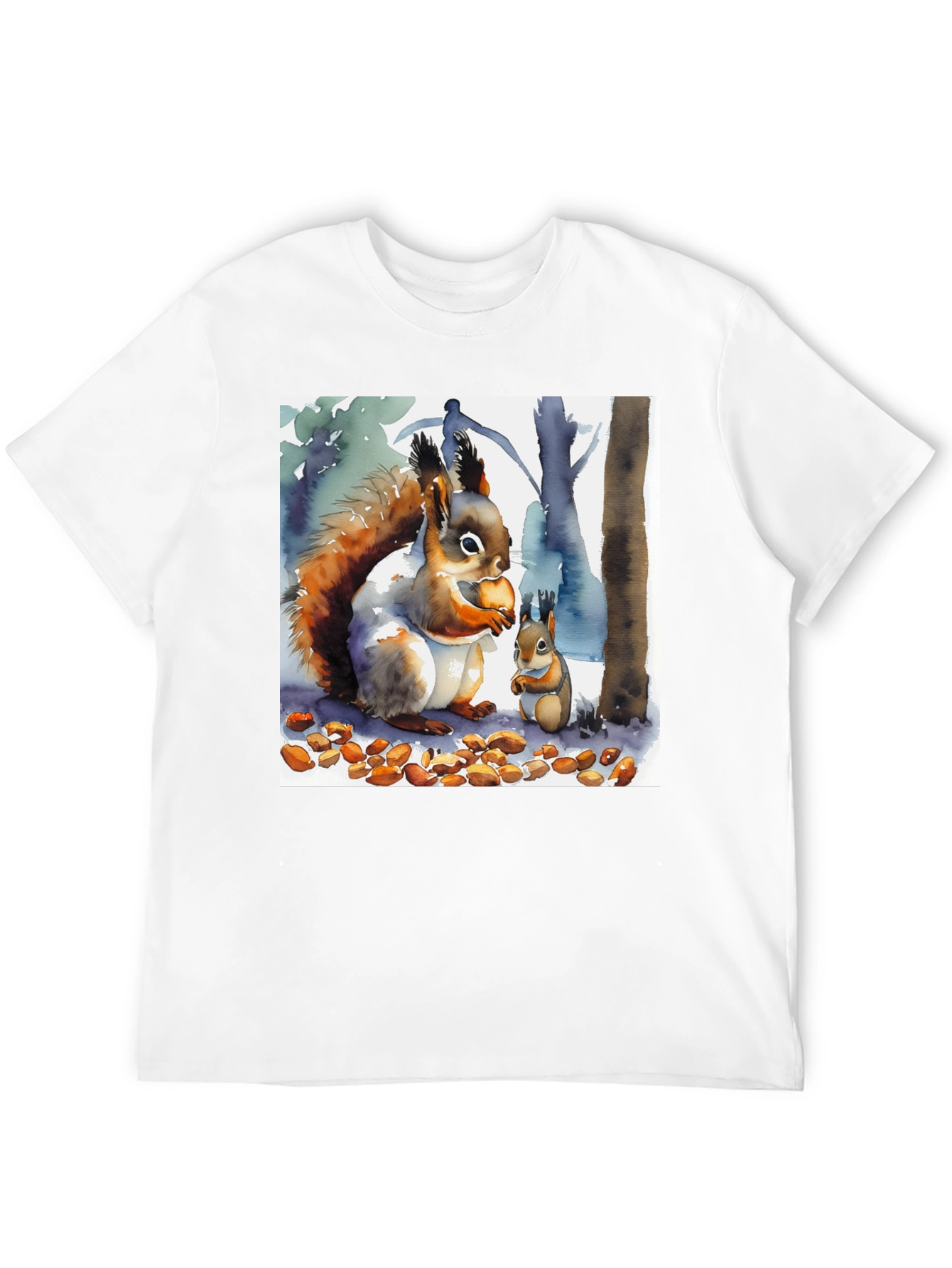 Black Squirrel Watercolor Graphic Tee view 12