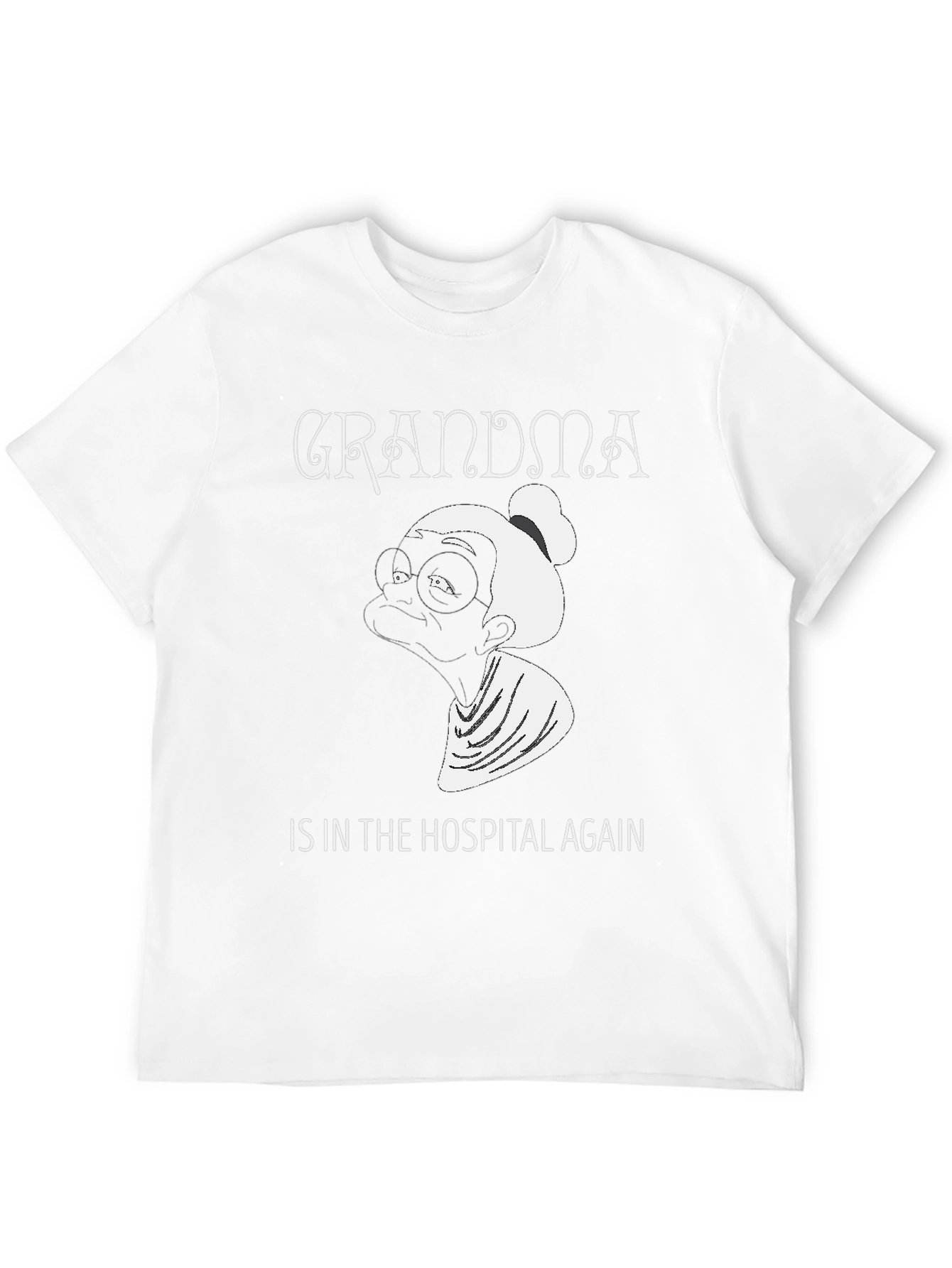 Black Grandma In The Hospital Again Graphic Tee - Unisex view 12