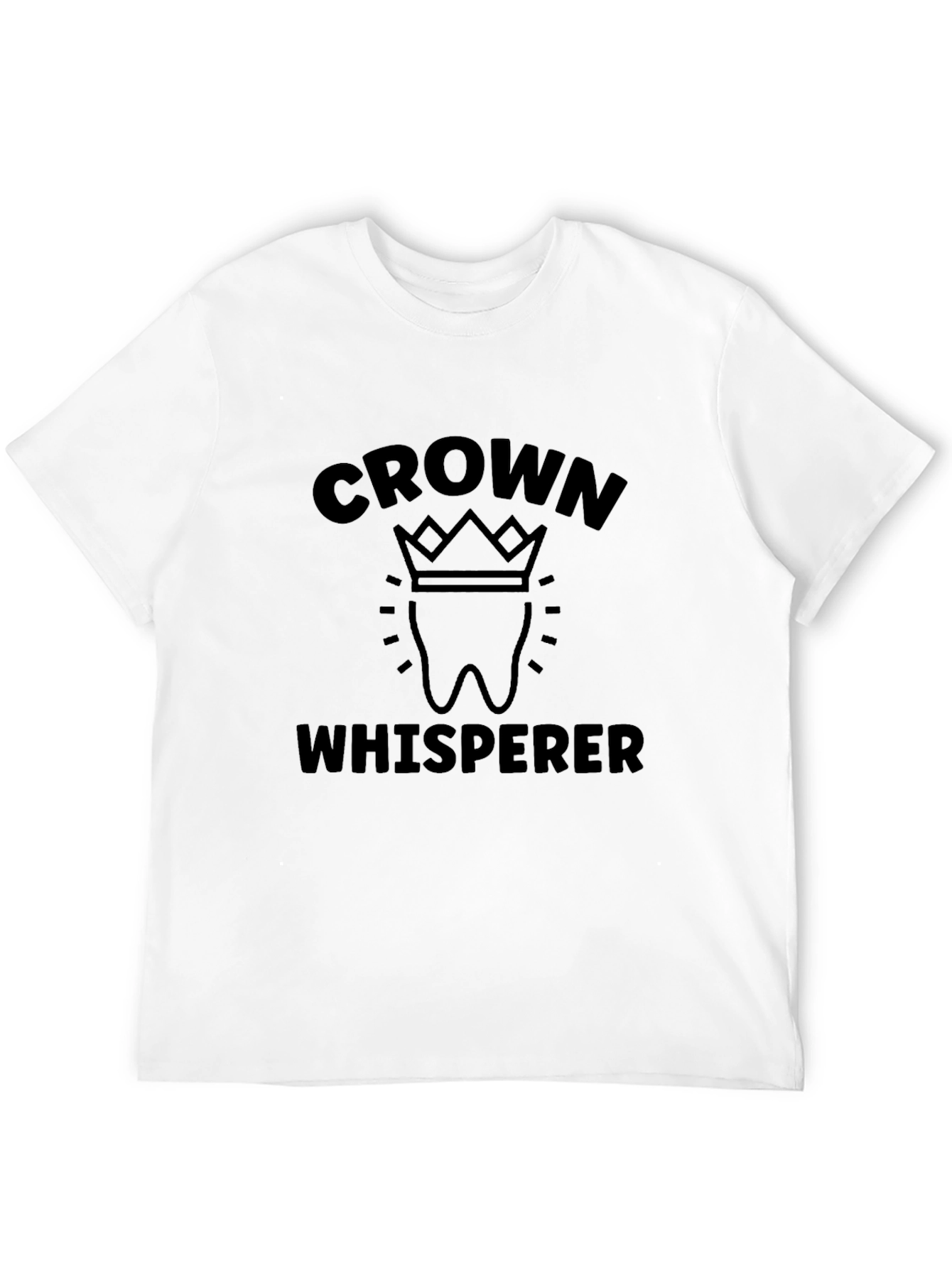 Black Crown Whisperer Funny Dentist T-Shirt view 12