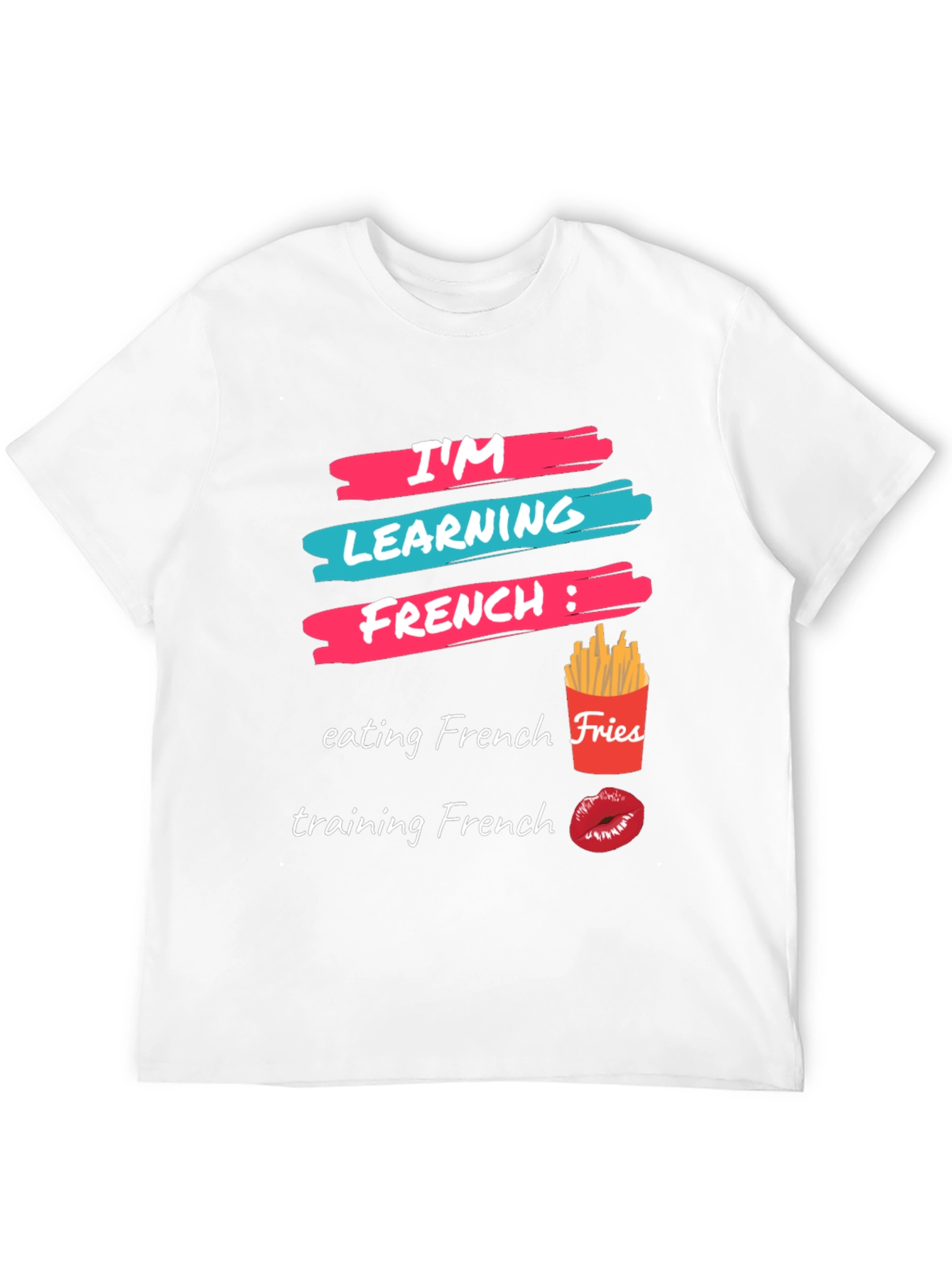 Black I'm Learning French T-Shirt view 12