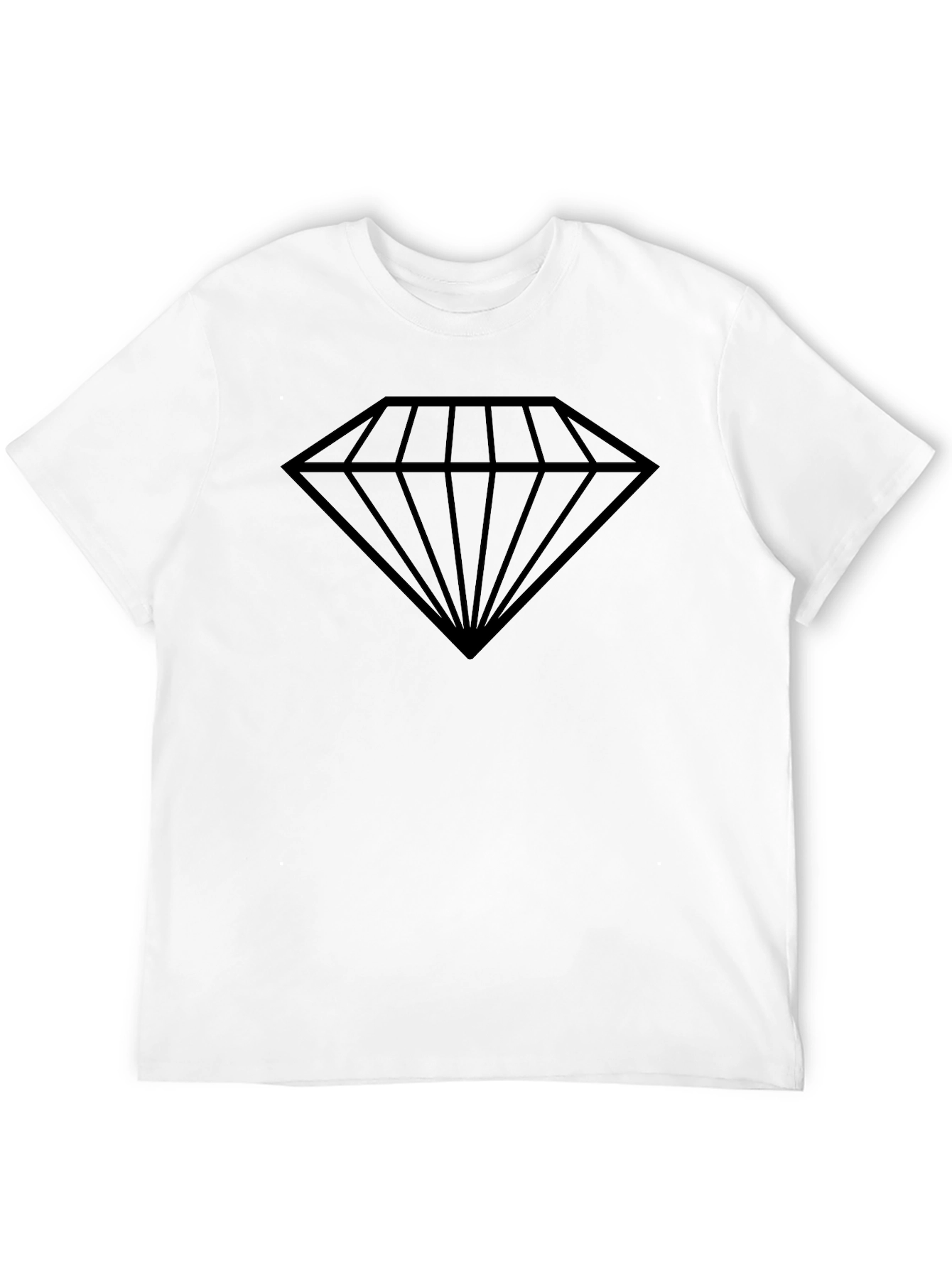 Black Bold Diamond Graphic Tee - Men's Black T-Shirt view 12