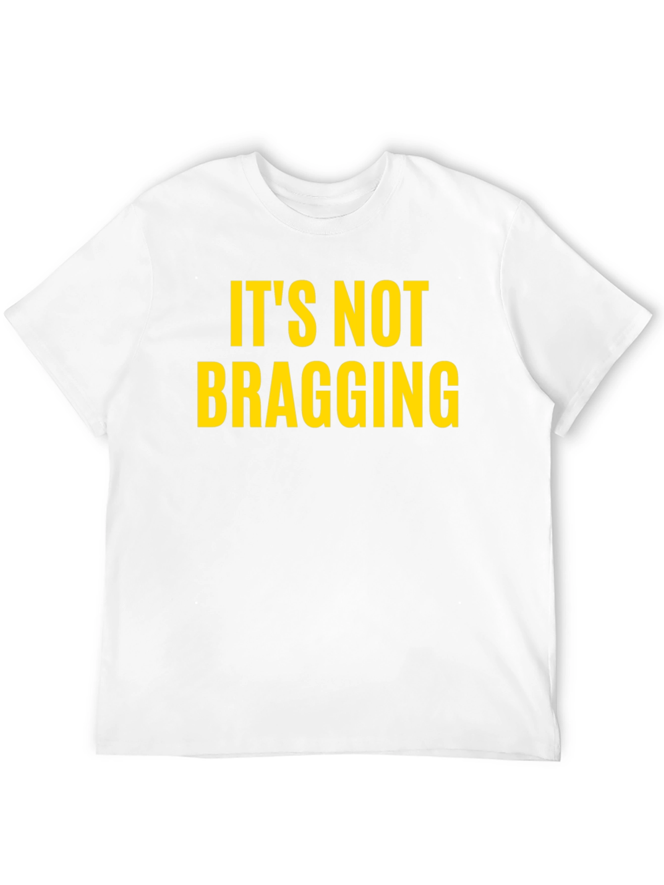 Black It's Not Bragging Crew Neck T-Shirt view 12