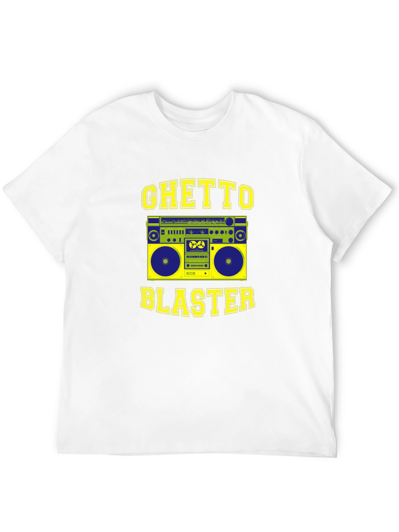 Black Ghetto Blaster Graphic Tee - Retro Boombox Design view 12