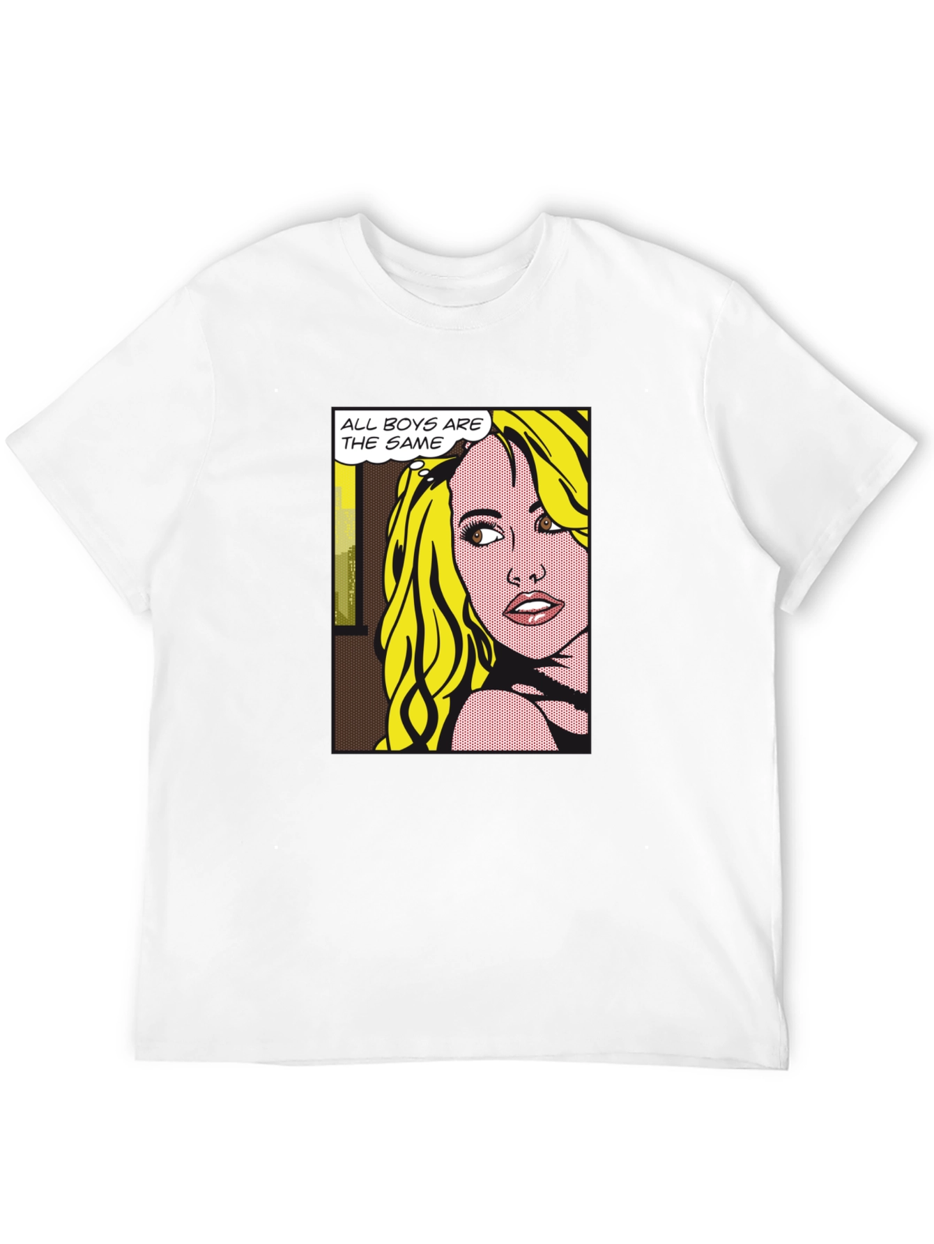 Black Pop Art Graphic T-Shirt - All Boys Are The Same view 12