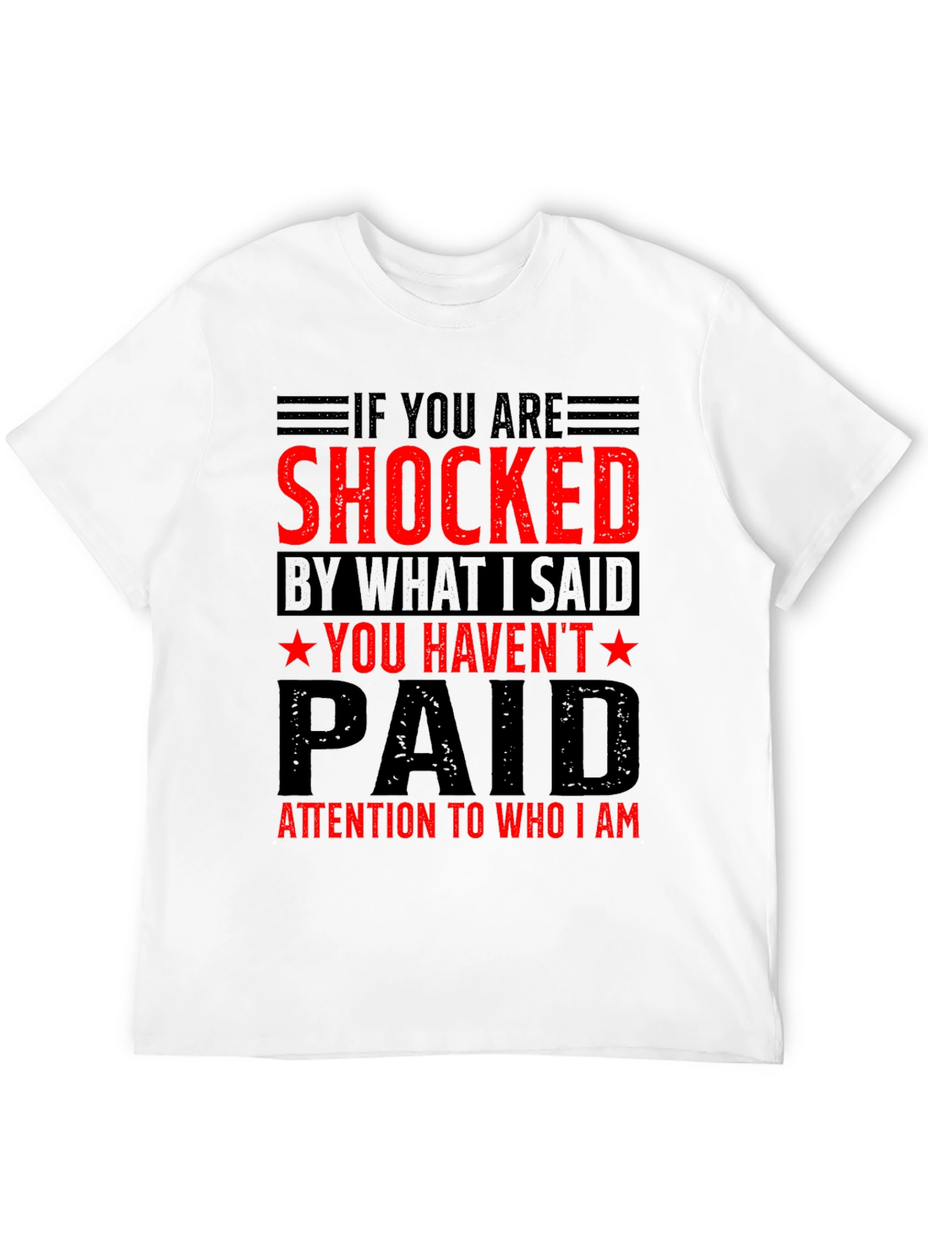Black Shocked T-Shirt - Bold Statement Tee view 12
