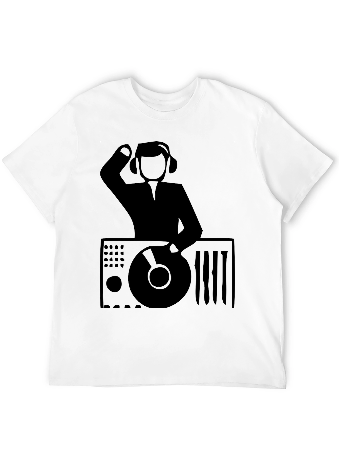 Black DJ Graphic Tee - Black Music Lover T-Shirt view 12