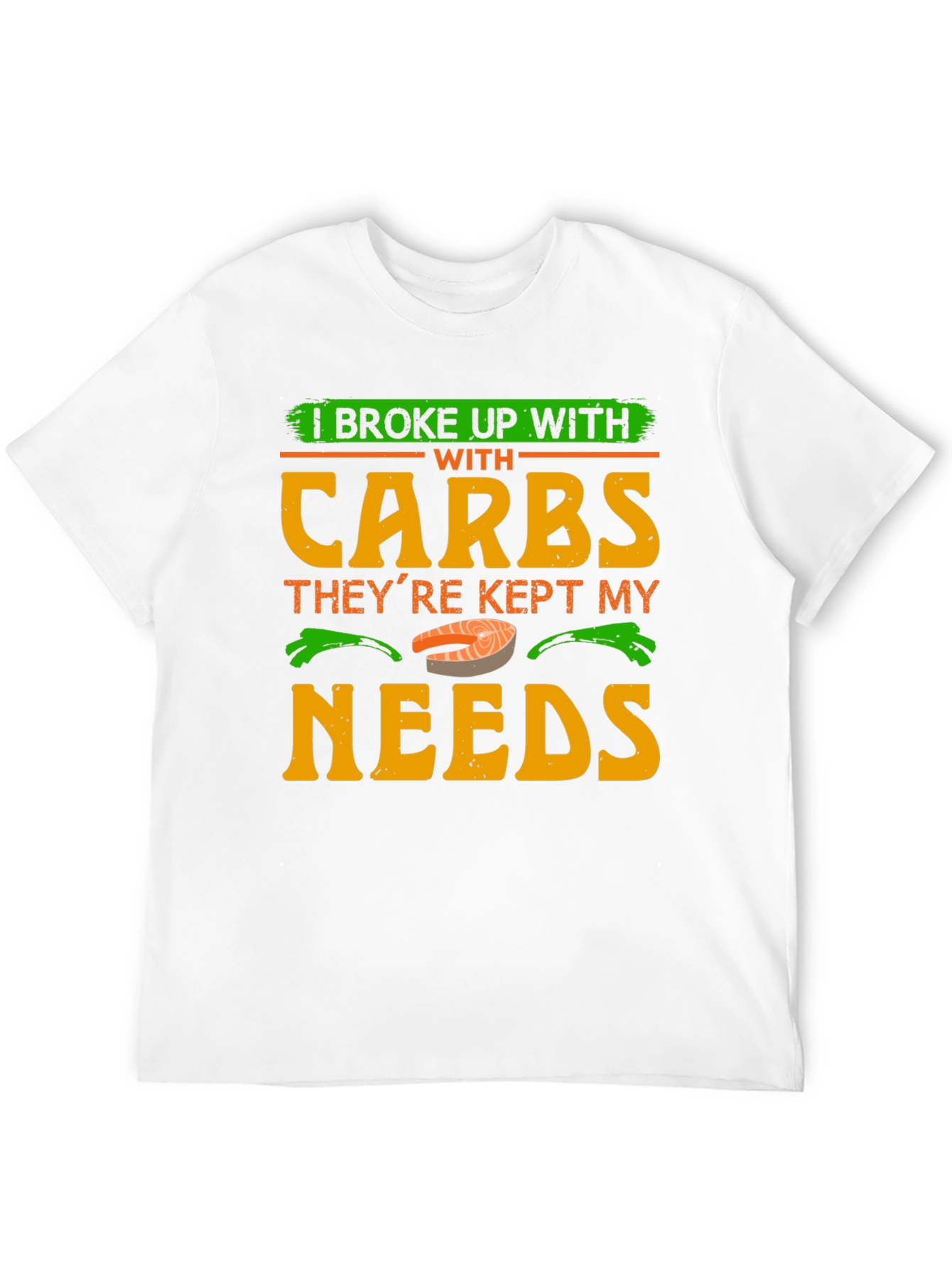 Black I Broke Up With Carbs T-Shirt Funny Keto Diet Tee view 12