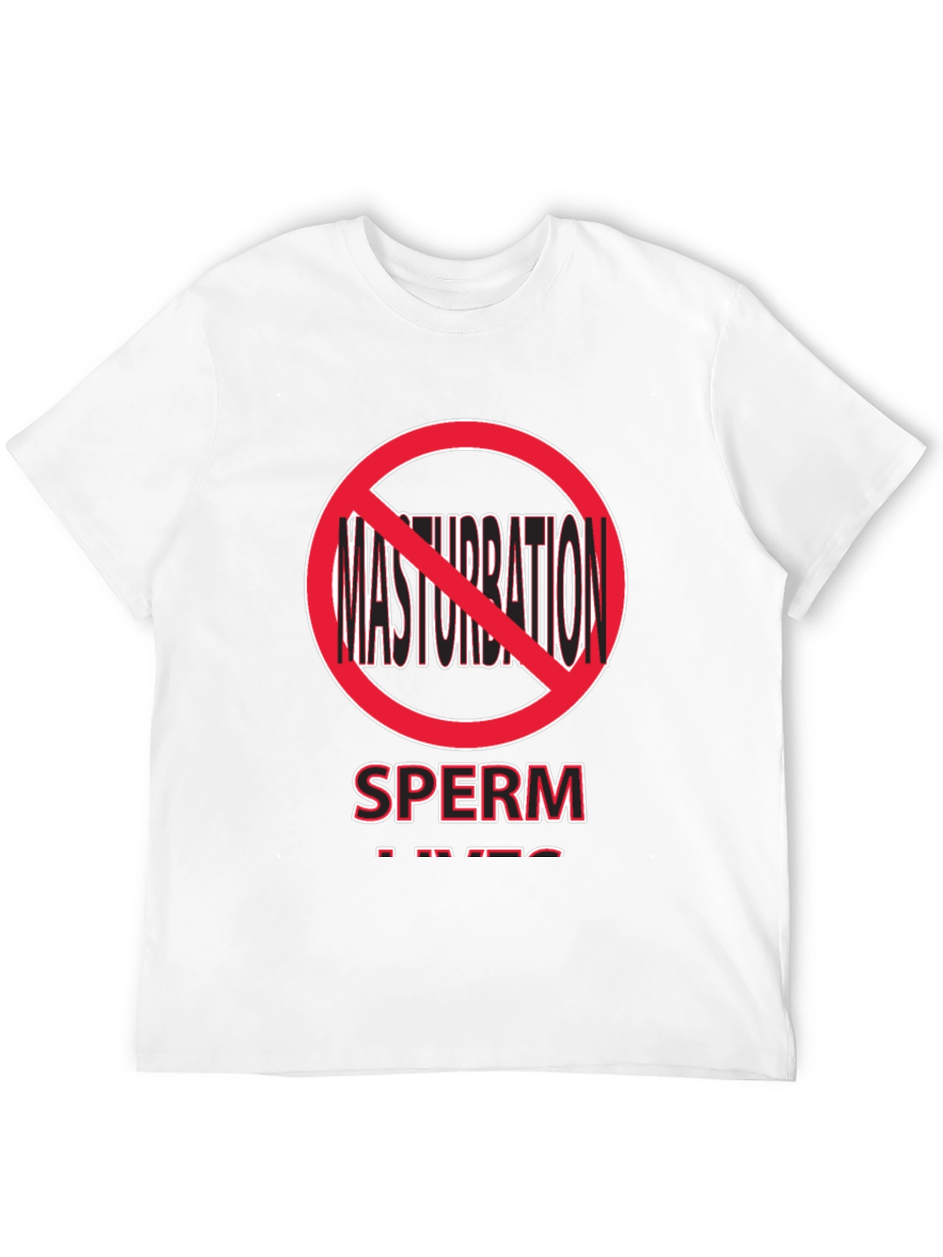 Black Sperm Lives Novelty T-Shirt - Funny Graphic Tee view 12