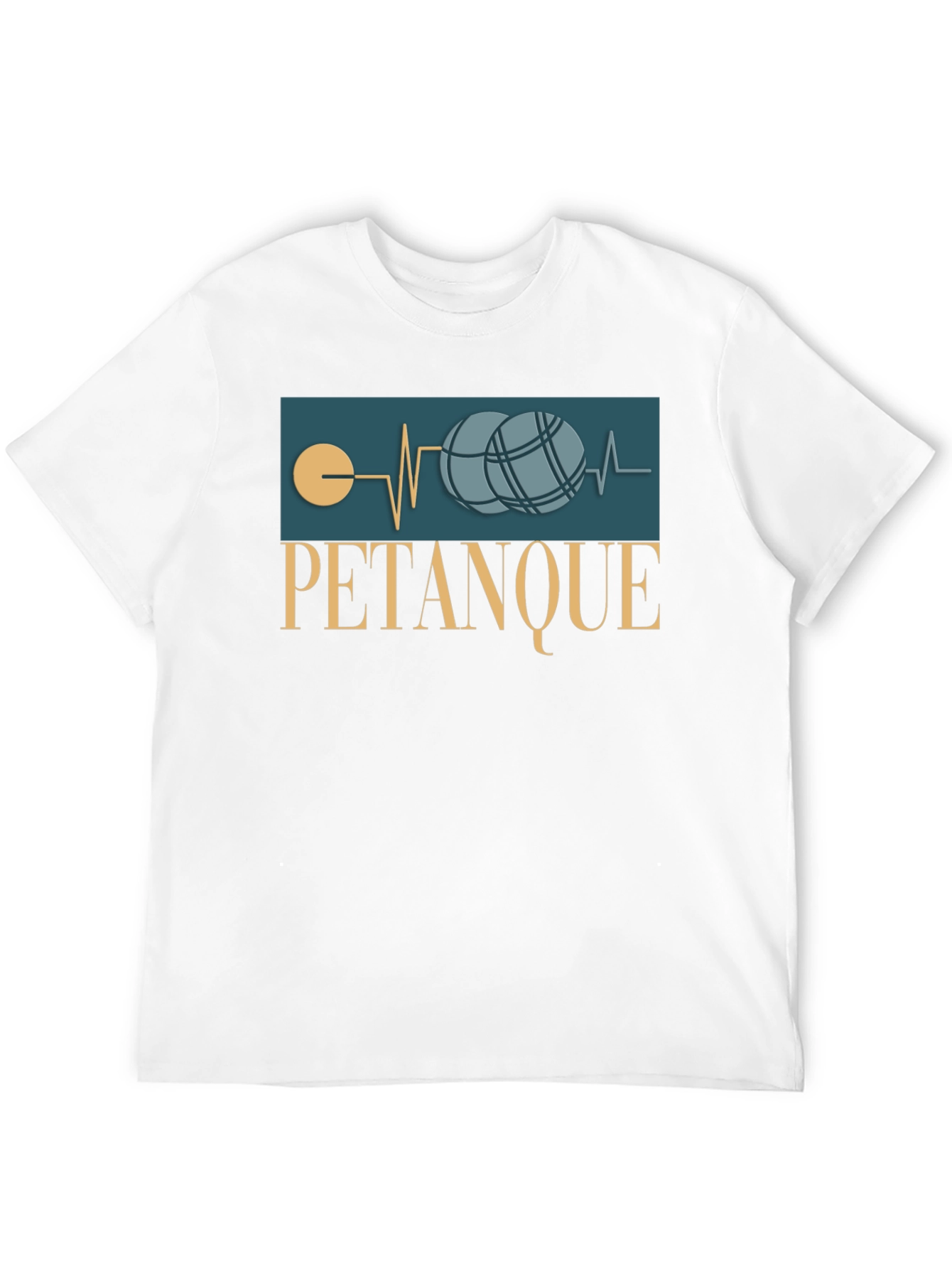Pétanque Heartbeat T-Shirt - Bocce Ball Lover's Tee - 12