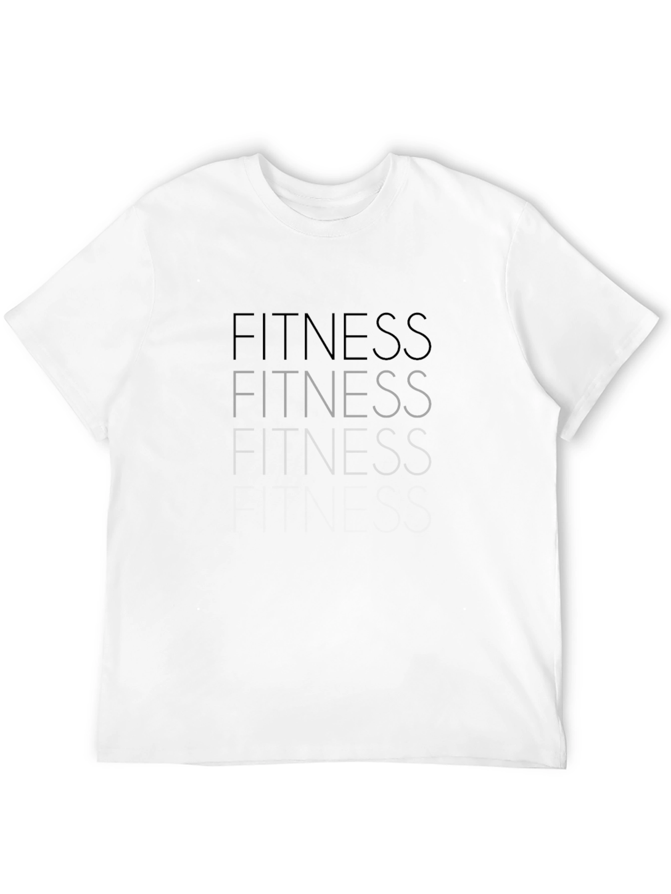 Black Men's Black Fitness Graphic Crew Neck T-Shirt view 12