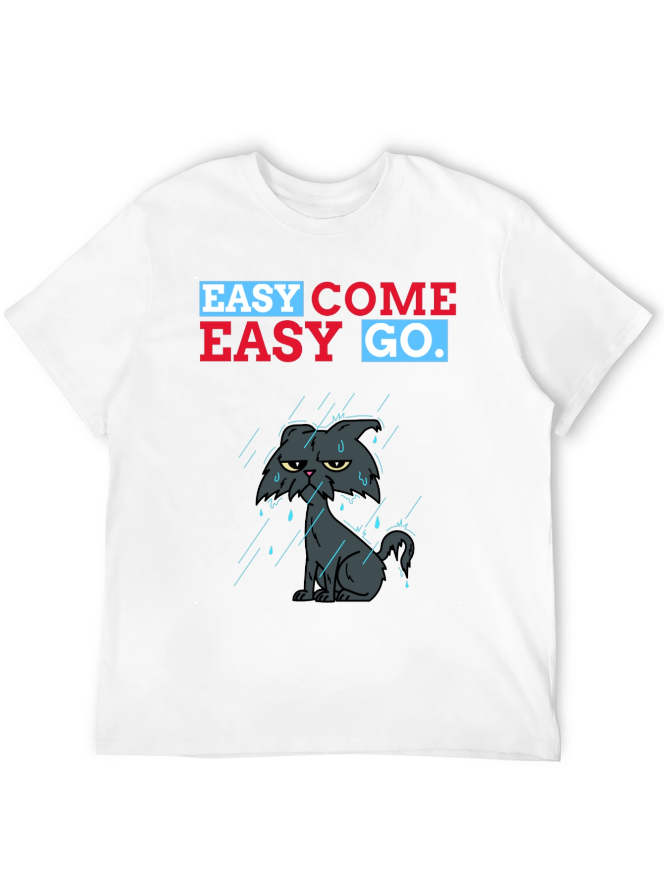 Black Easy Come Easy Go Grumpy Cat T-Shirt view 12