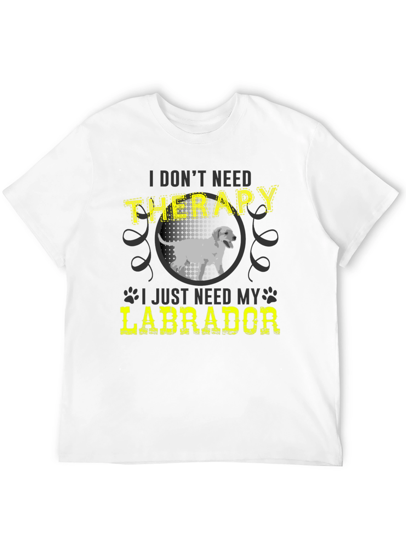 Black Labrador Therapy Graphic T-Shirt view 12
