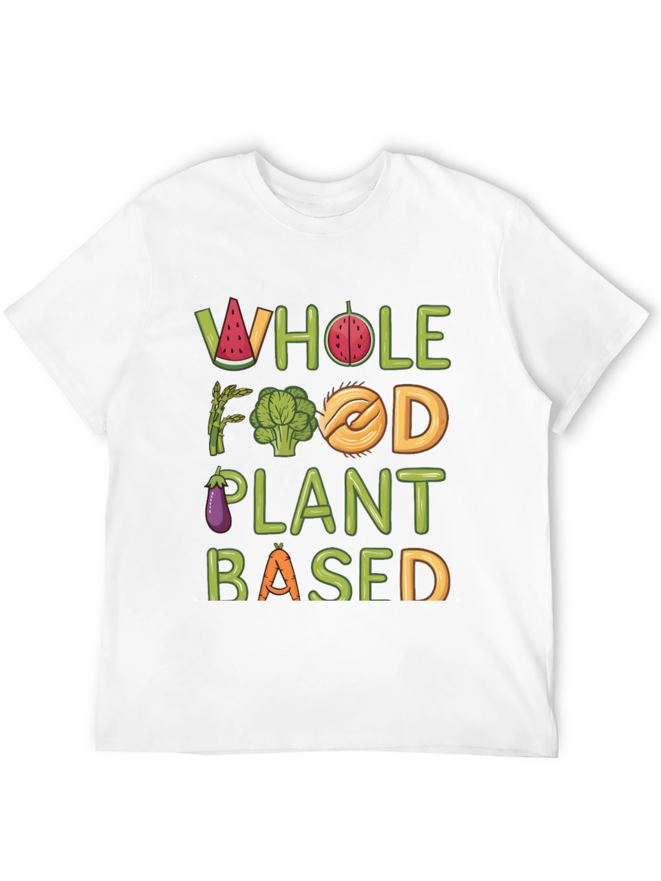 Black Whole Food Plant Based T-Shirt - Vegan Tee view 12