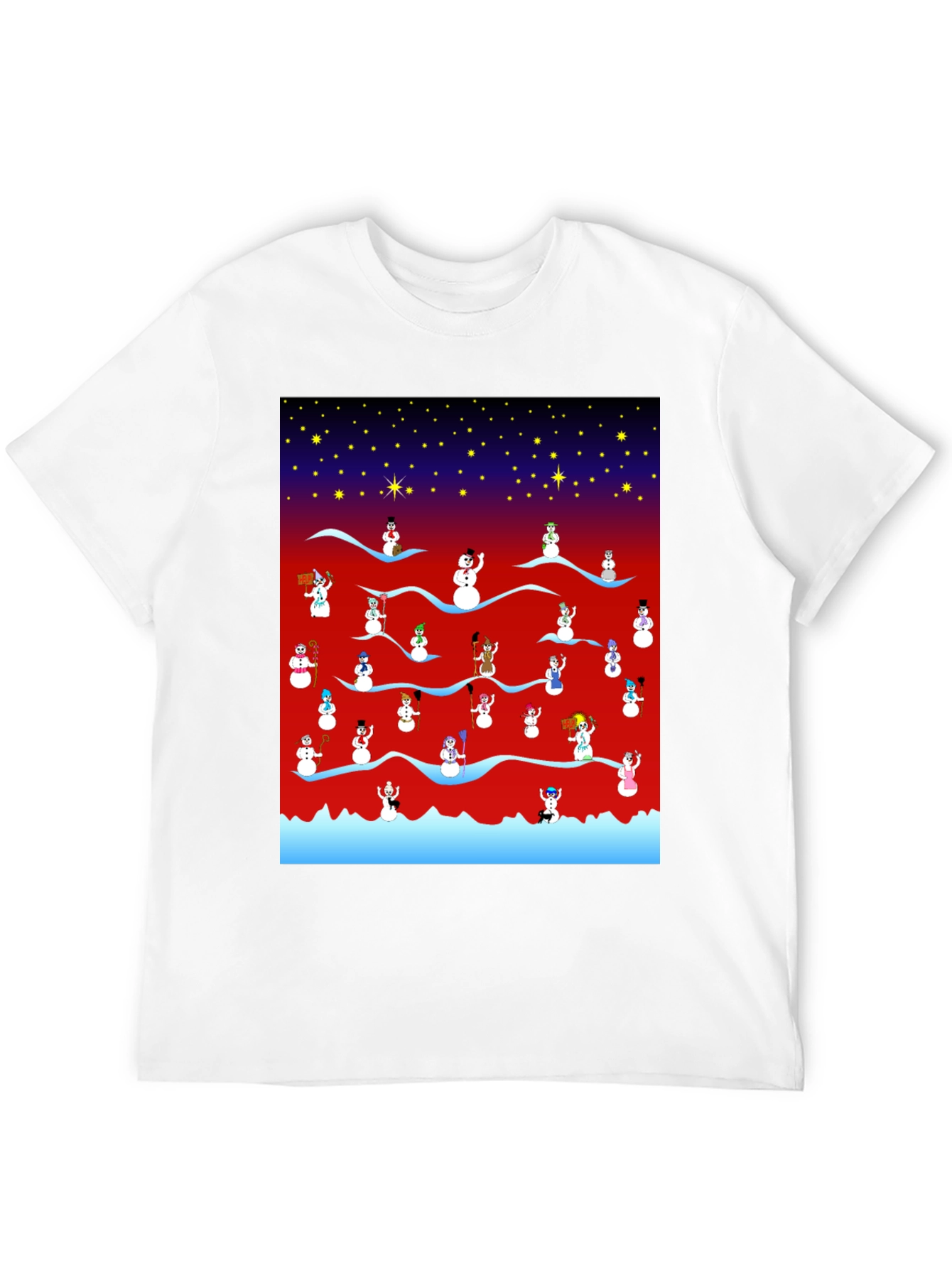 Festive Snowman Scene Tee - 12