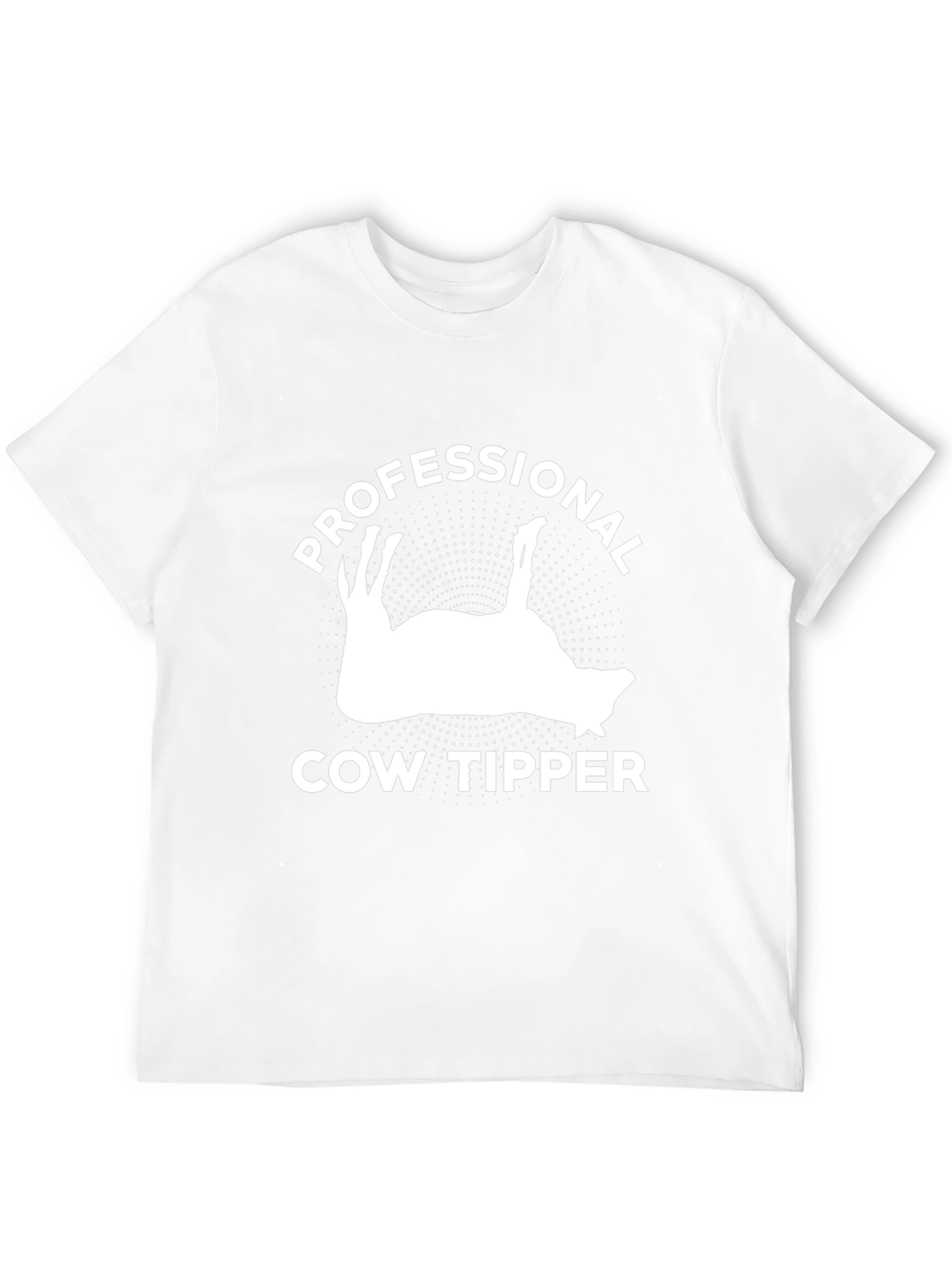 Professional Cow Tipper Black Graphic T-Shirt - 12