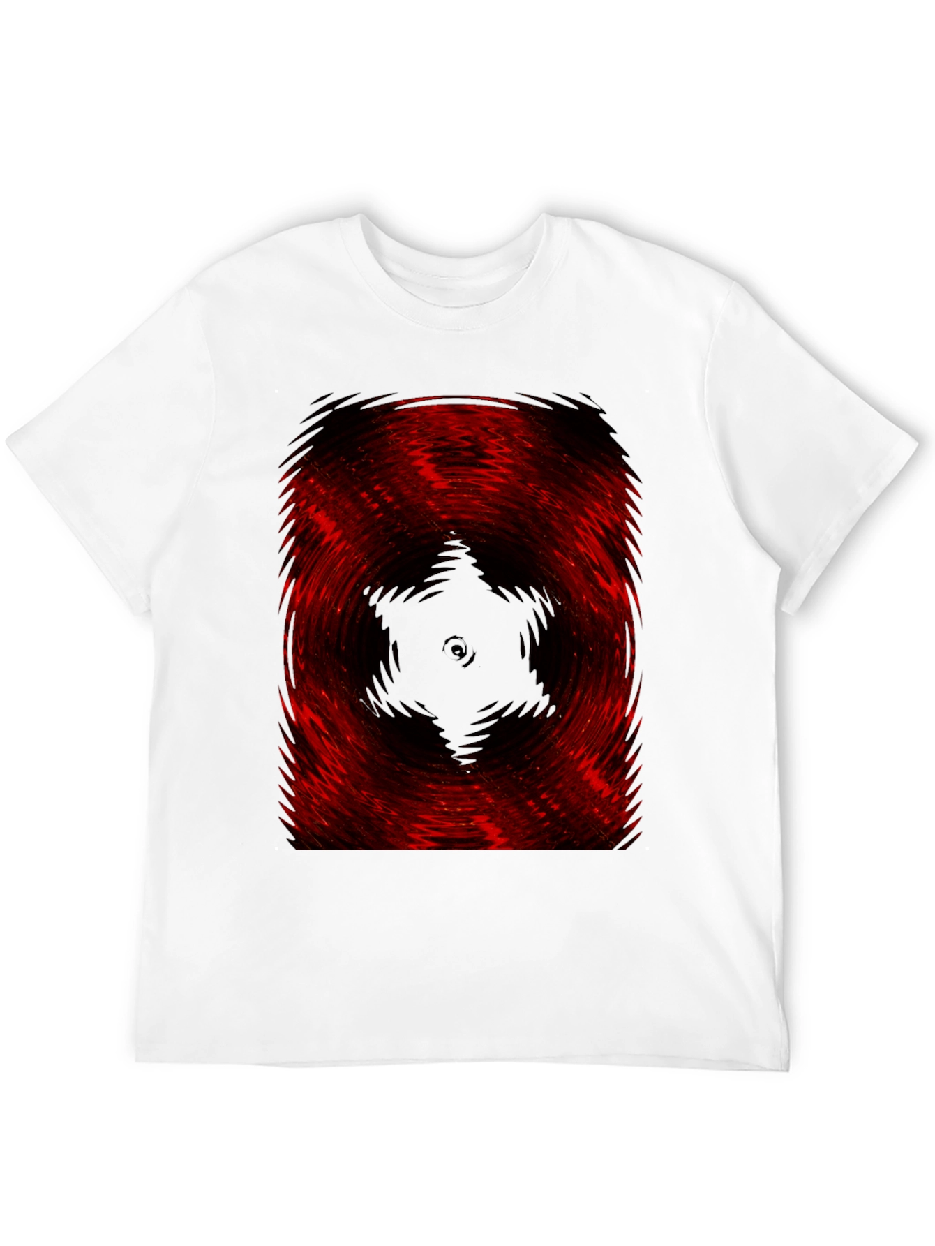 Black Abstract Red & Black Swirl Graphic Tee view 12