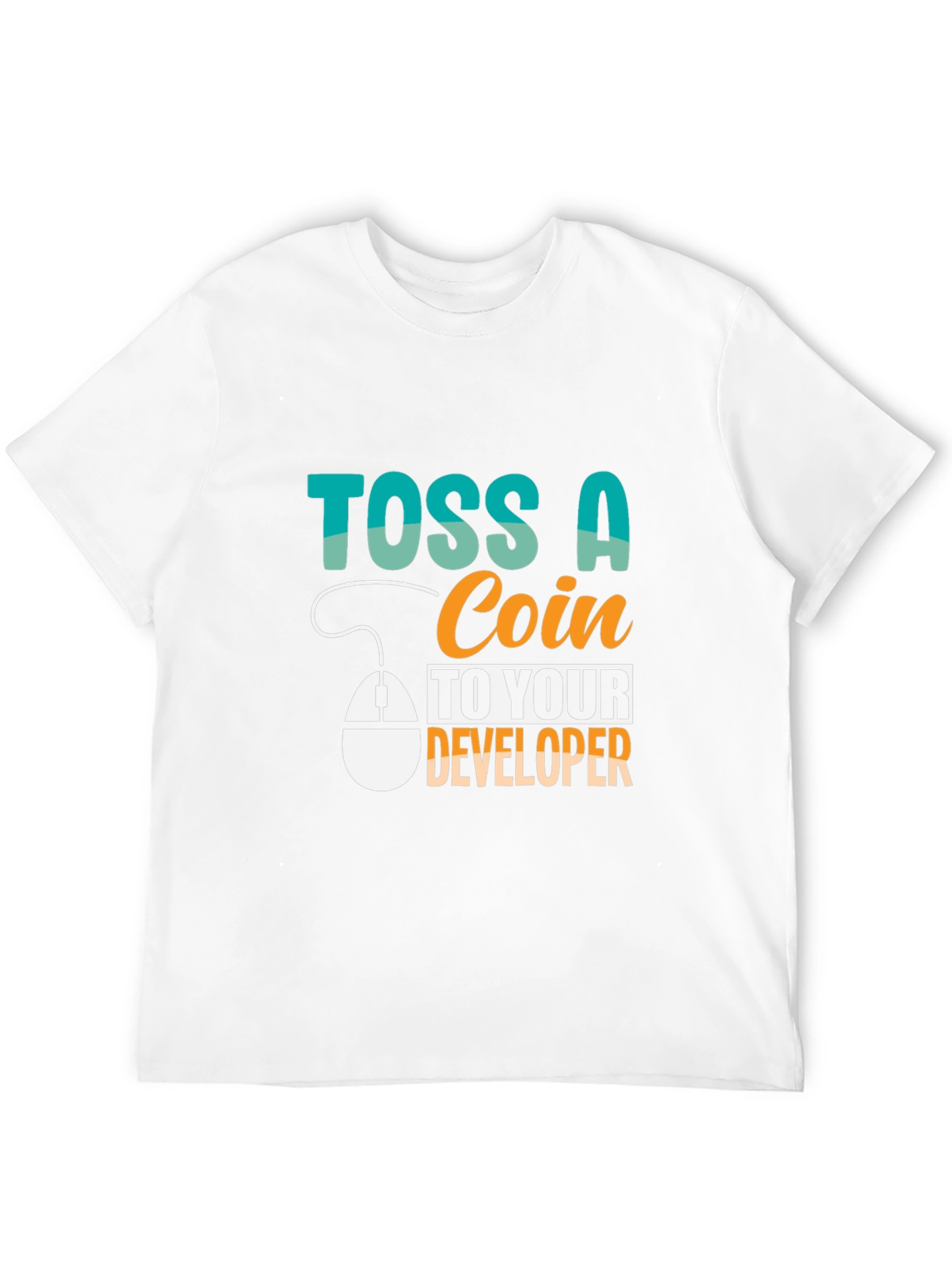 Black Toss a Coin to Your Developer T-Shirt view 12