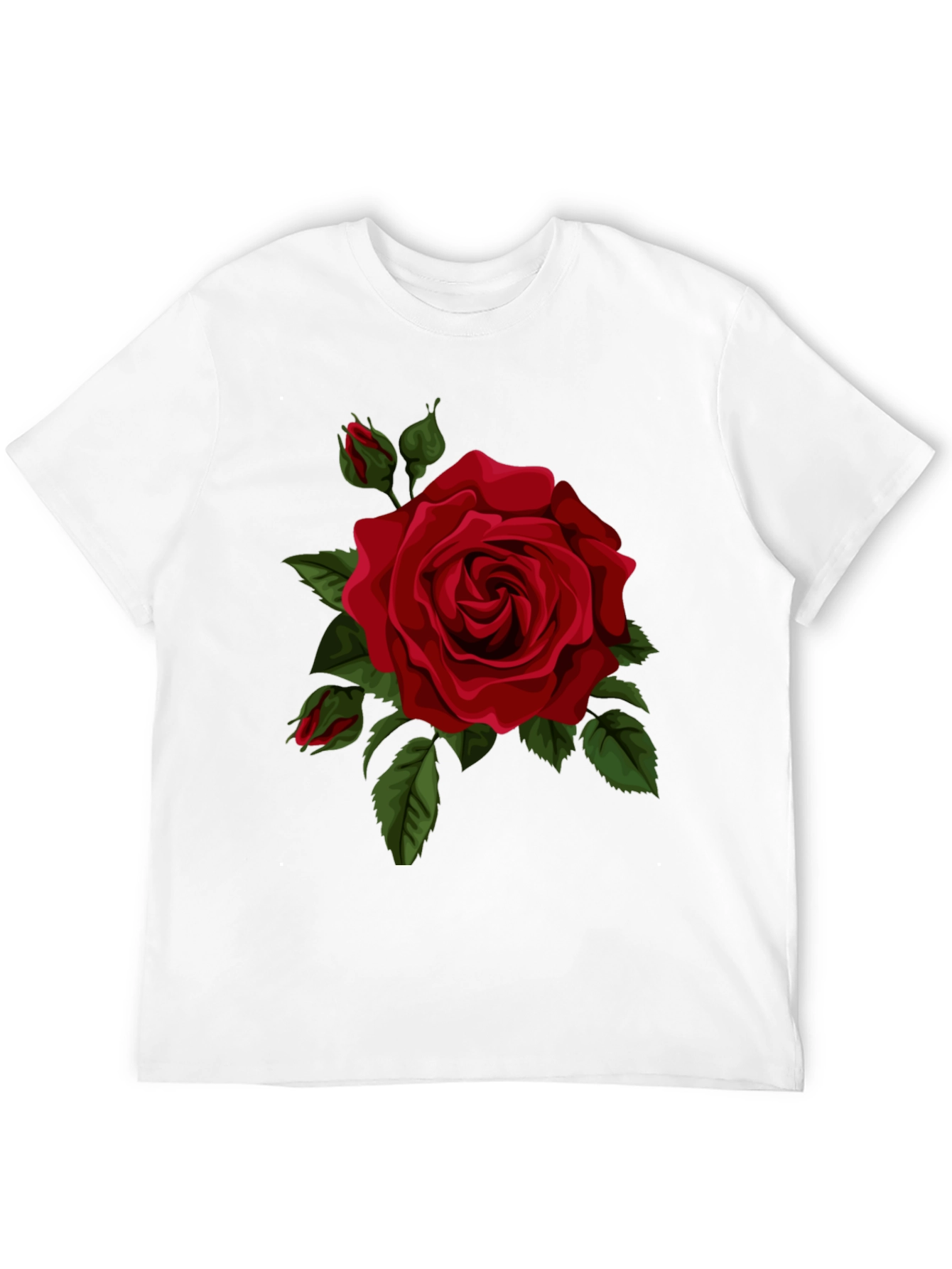 Black Red Rose Graphic Tee view 12