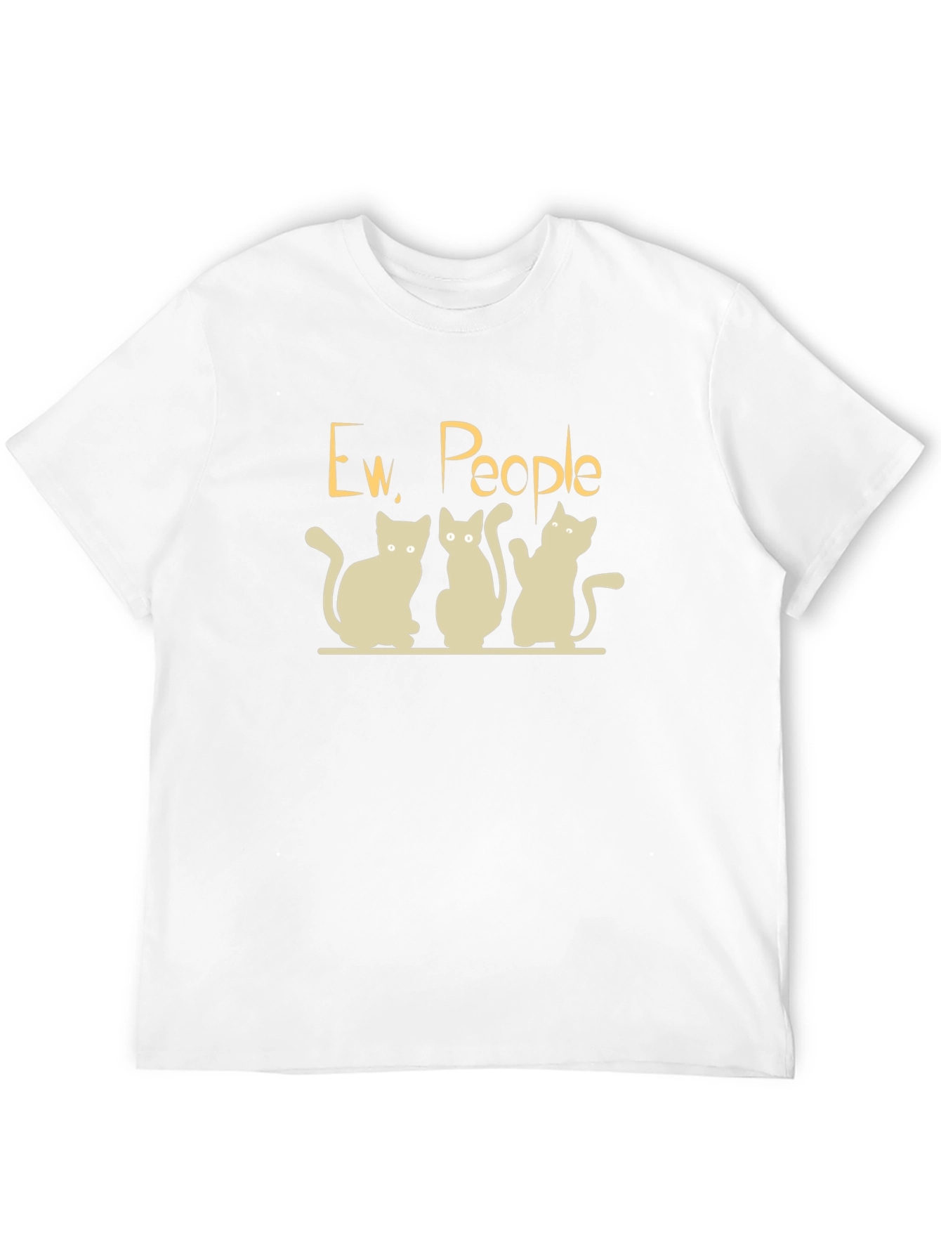 Black Ew People Cats Graphic T-Shirt - Black view 12