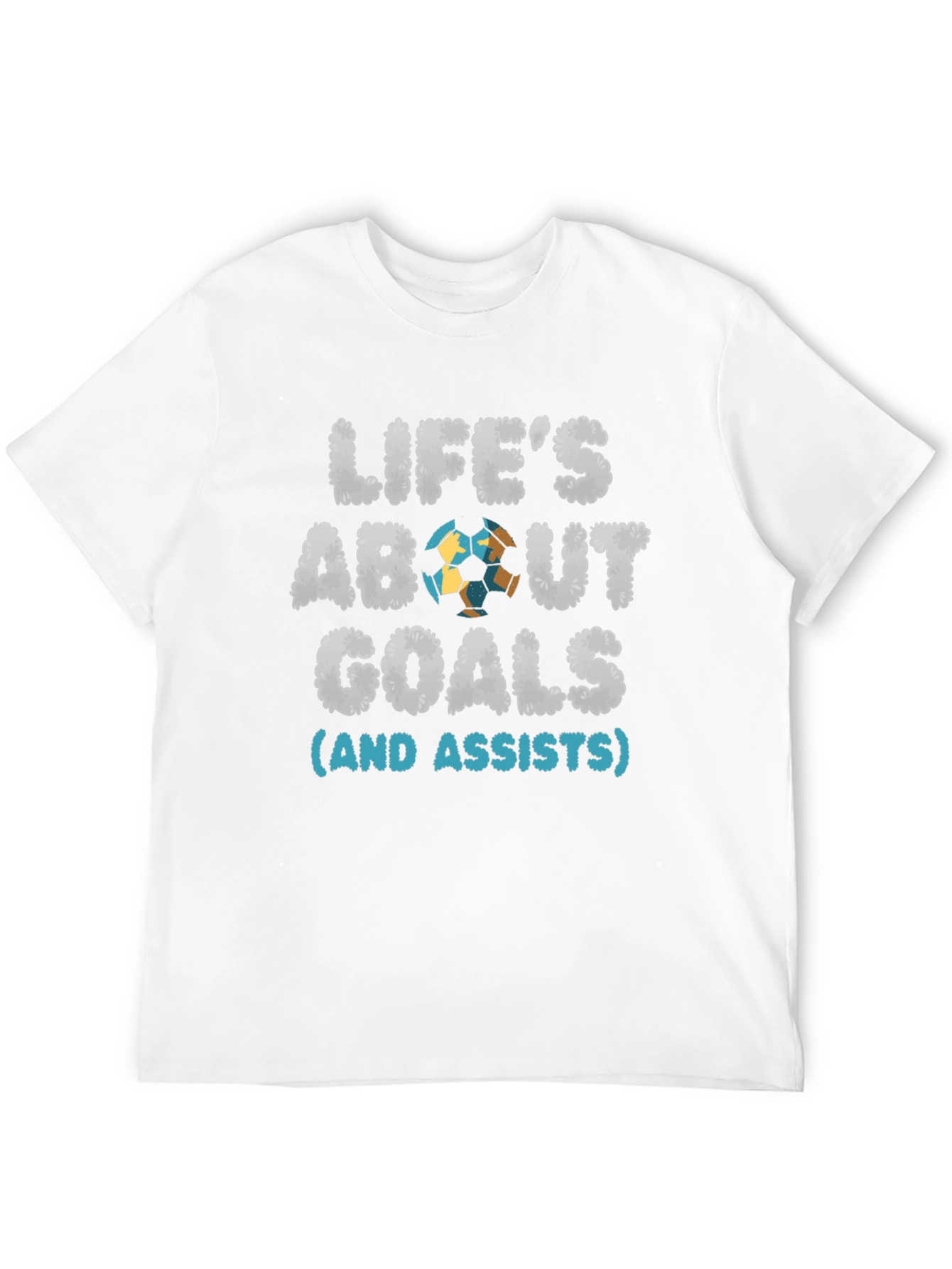 Black Life's About Goals Soccer T-Shirt view 12