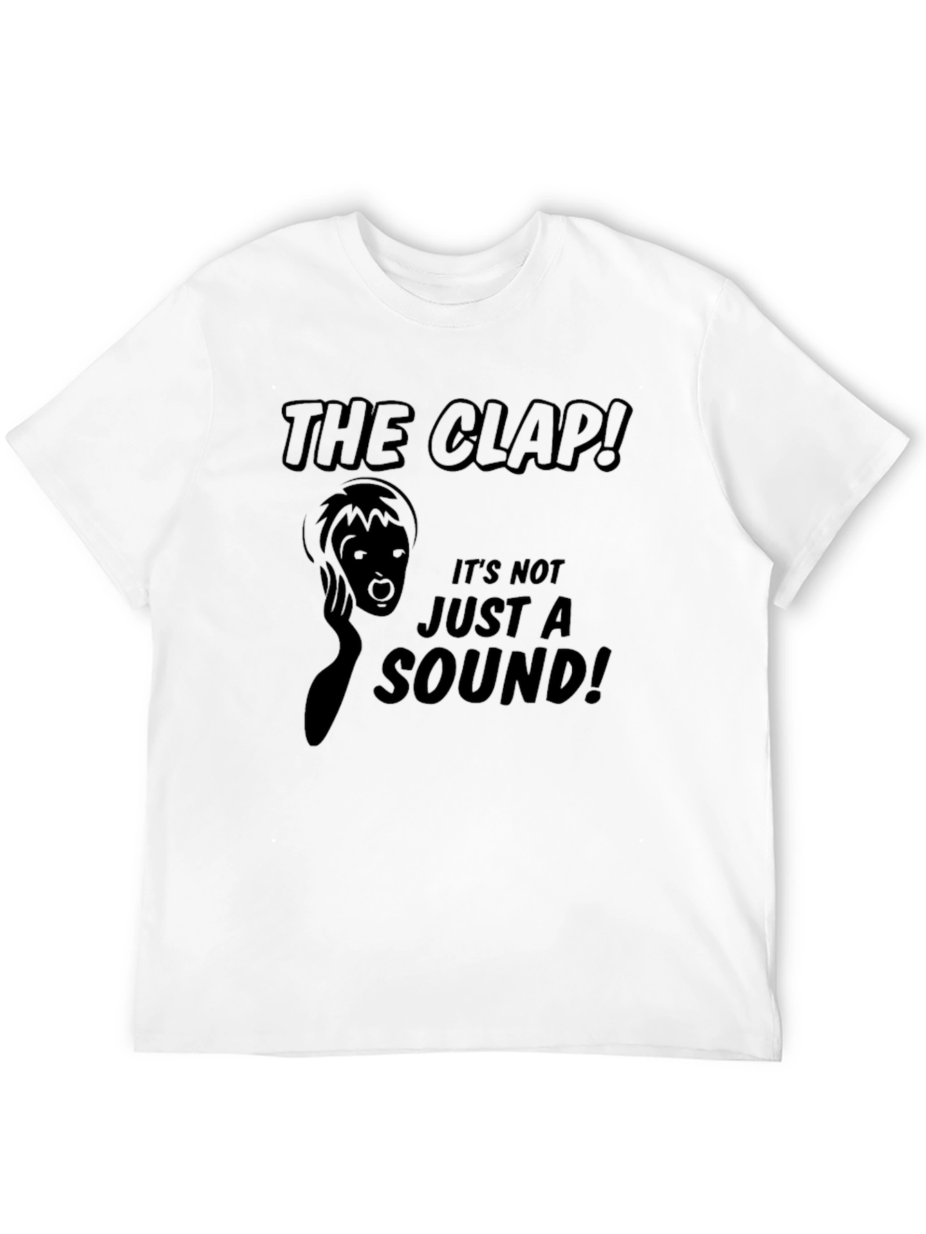 Black The Clap Funny Graphic T-Shirt  view 12