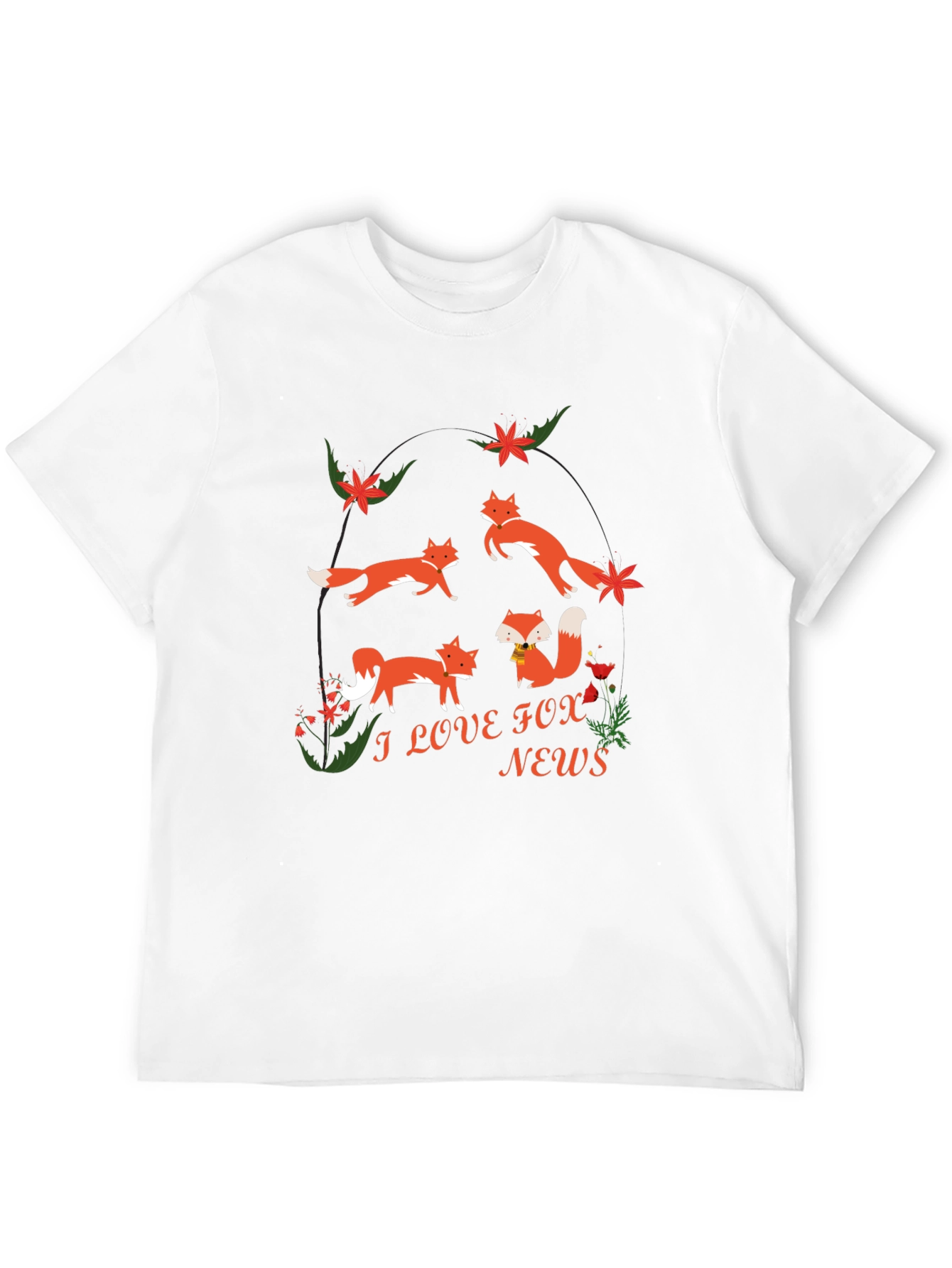 Black Fox News Graphic T-Shirt - Quirky Design view 12