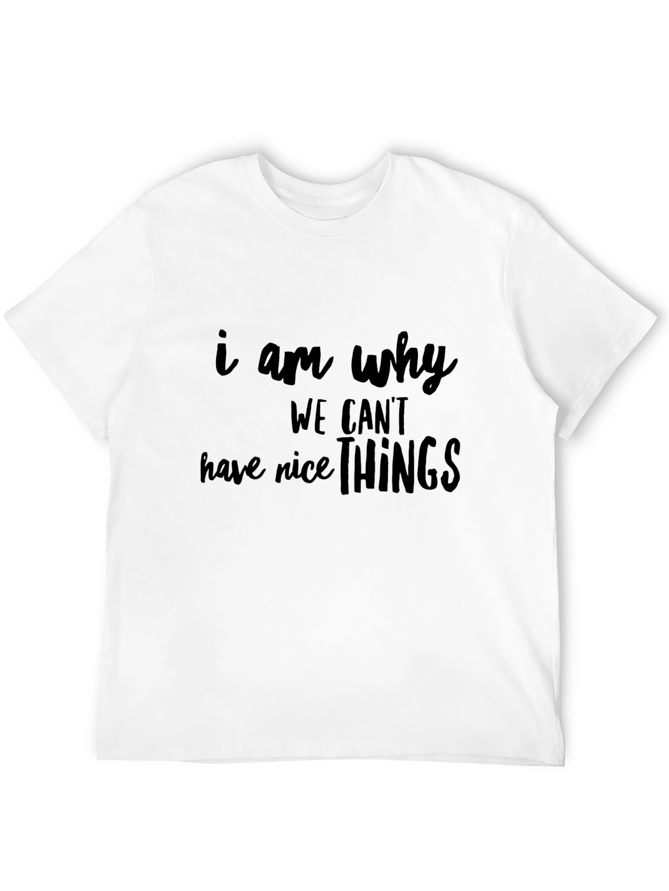 Black Funny 'I Am Why We Can't Have Nice Things' Black T-Shirt view 12