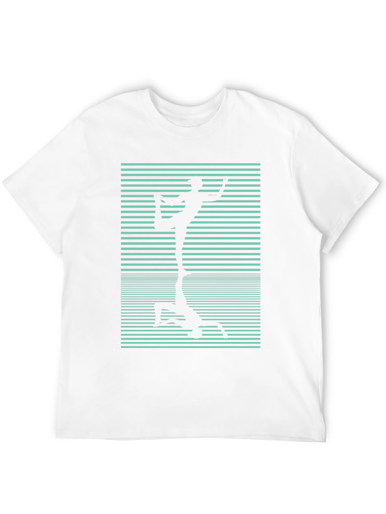 Black Yoga Reflection Graphic Tee - Black Cotton view 12