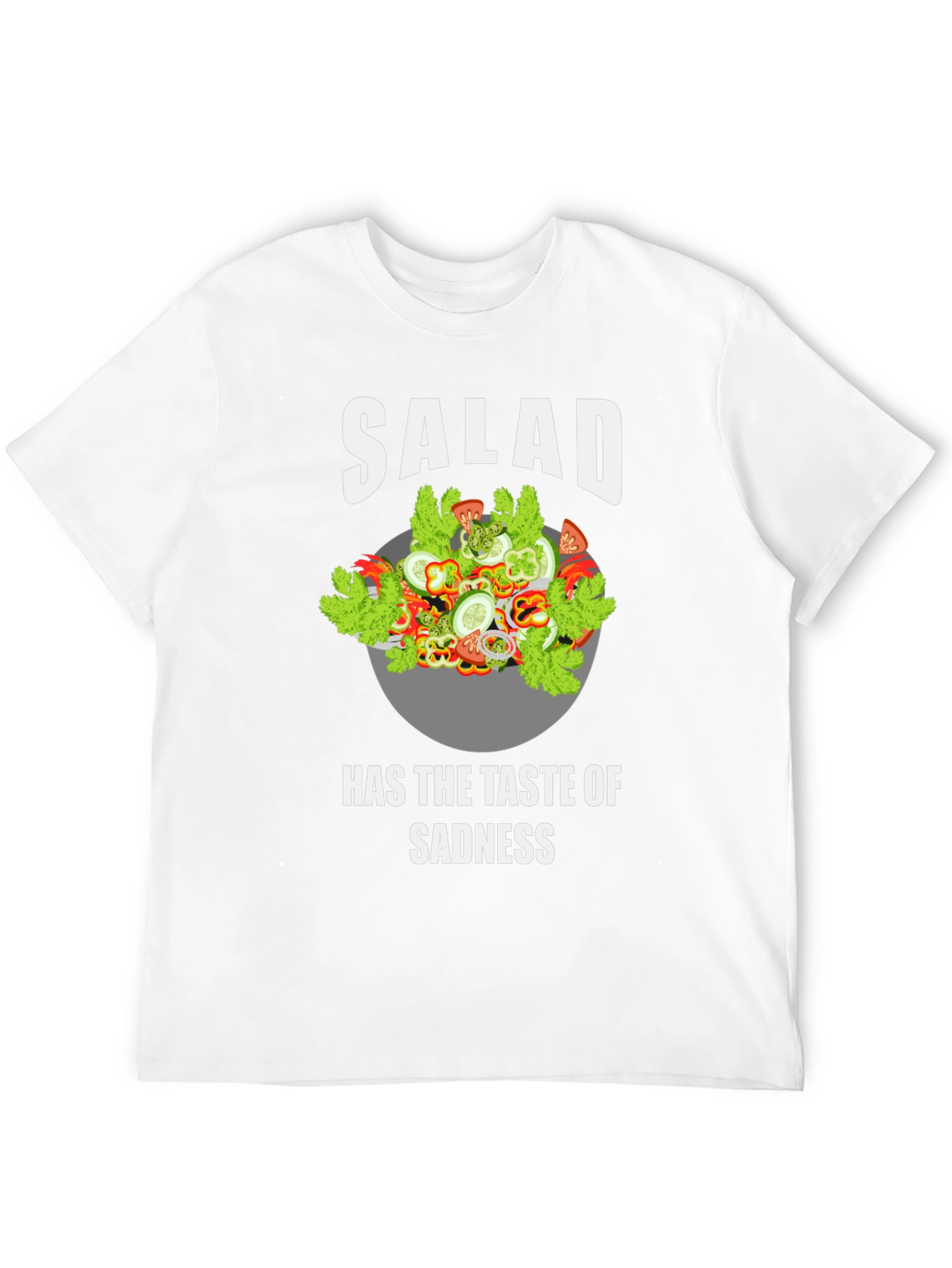 Black Salad Taste of Sadness Graphic T-Shirt - Funny Tee view 12