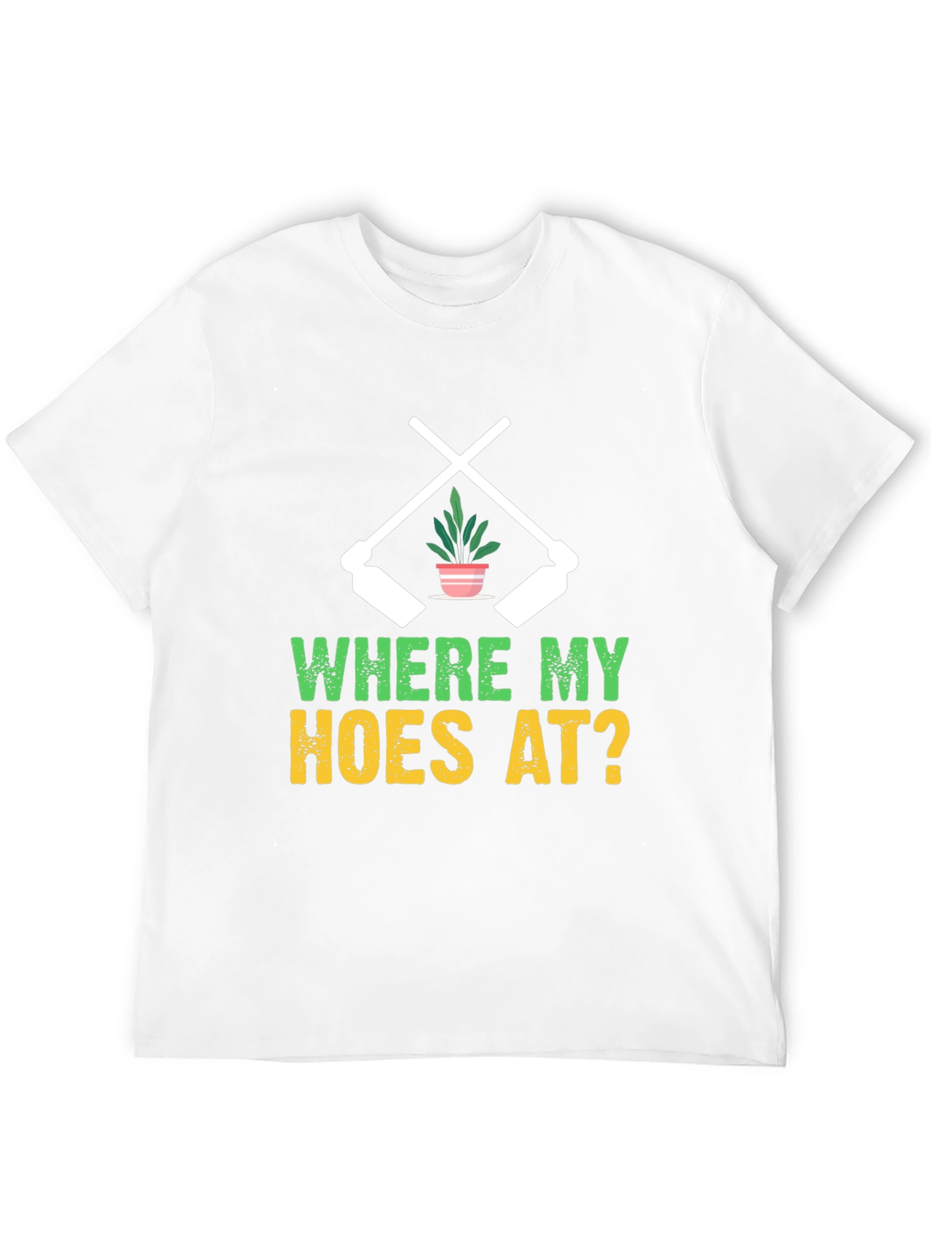 Black Where My Hoes At? Gardening T-Shirt view 12