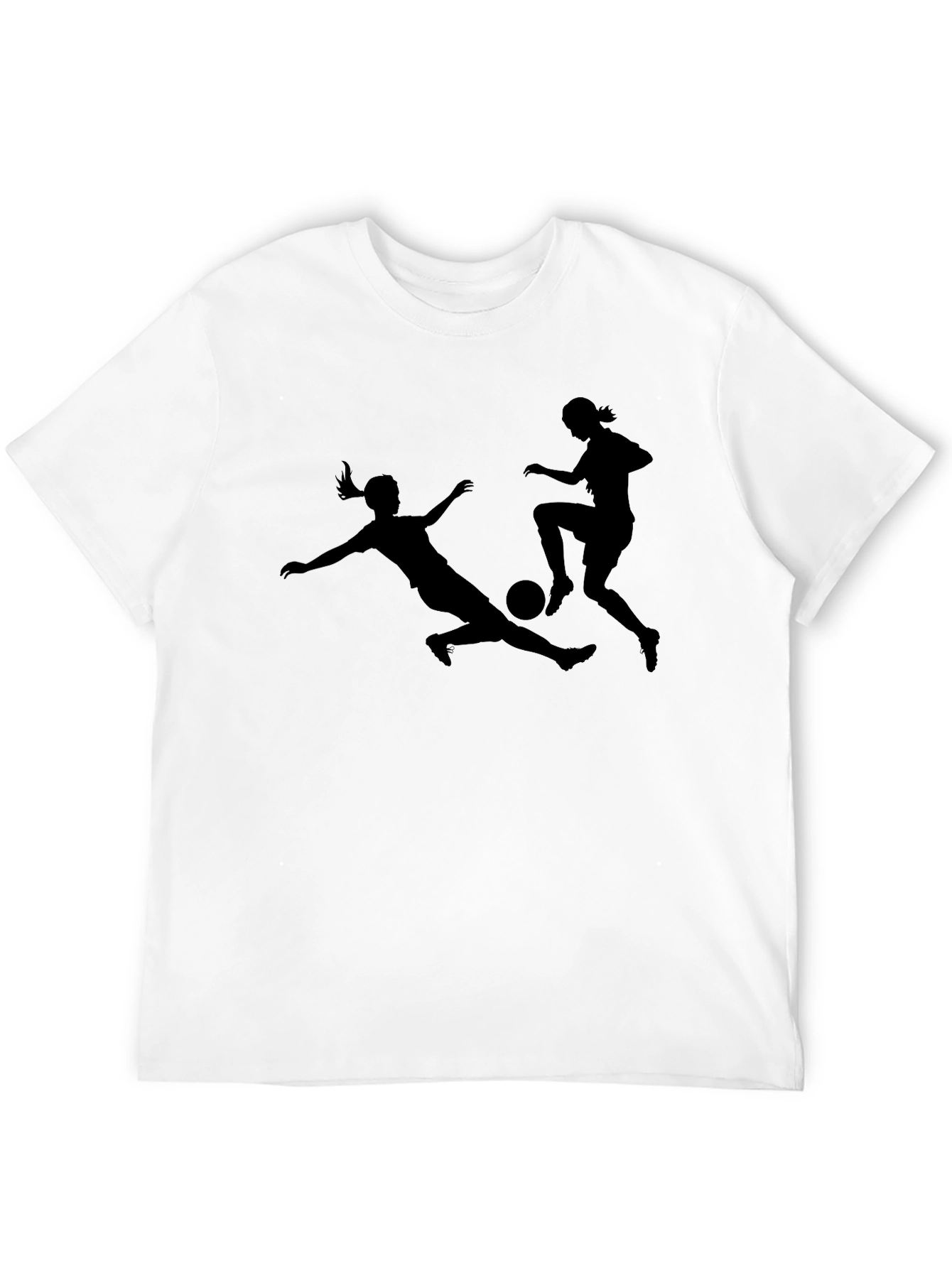 Black Women's Soccer Black Graphic Tee view 12