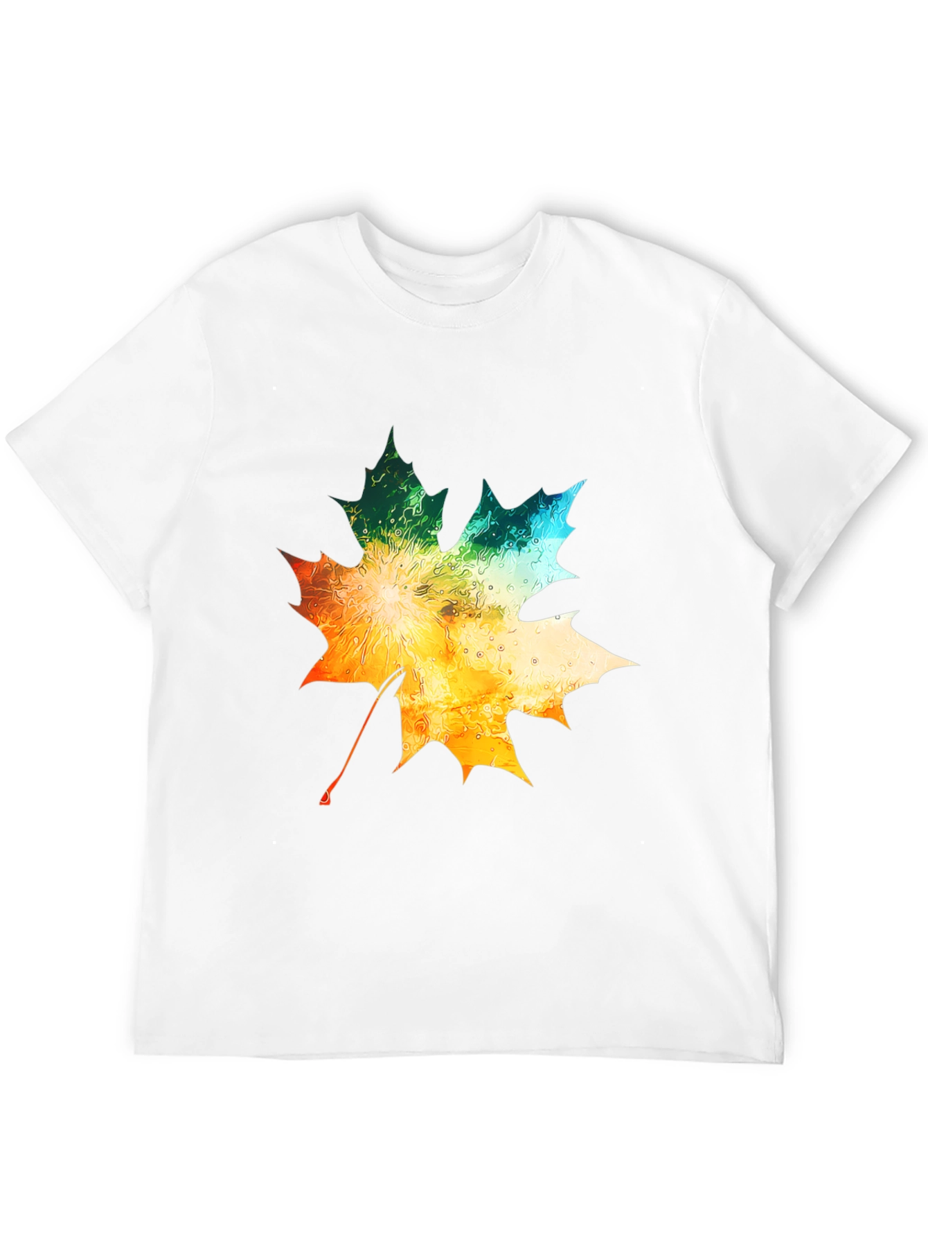 Black Maple Leaf Graphic Tee - Autumn Colors view 12