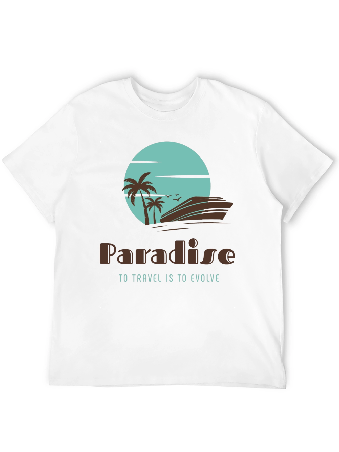 Black Paradise Travel T-Shirt - Evolve in Style view 12