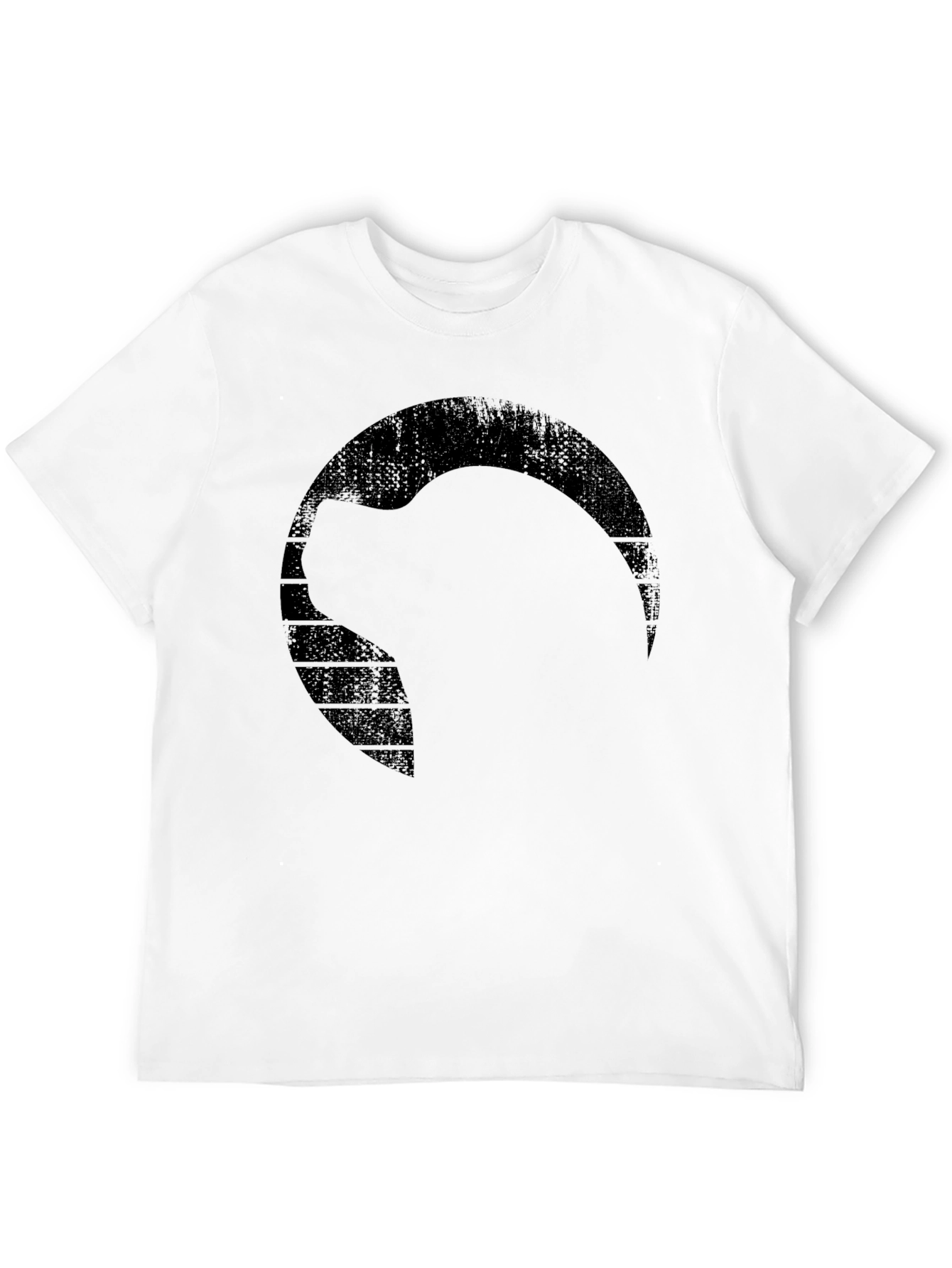 Black Men's Black Graphic Print T-Shirt view 12
