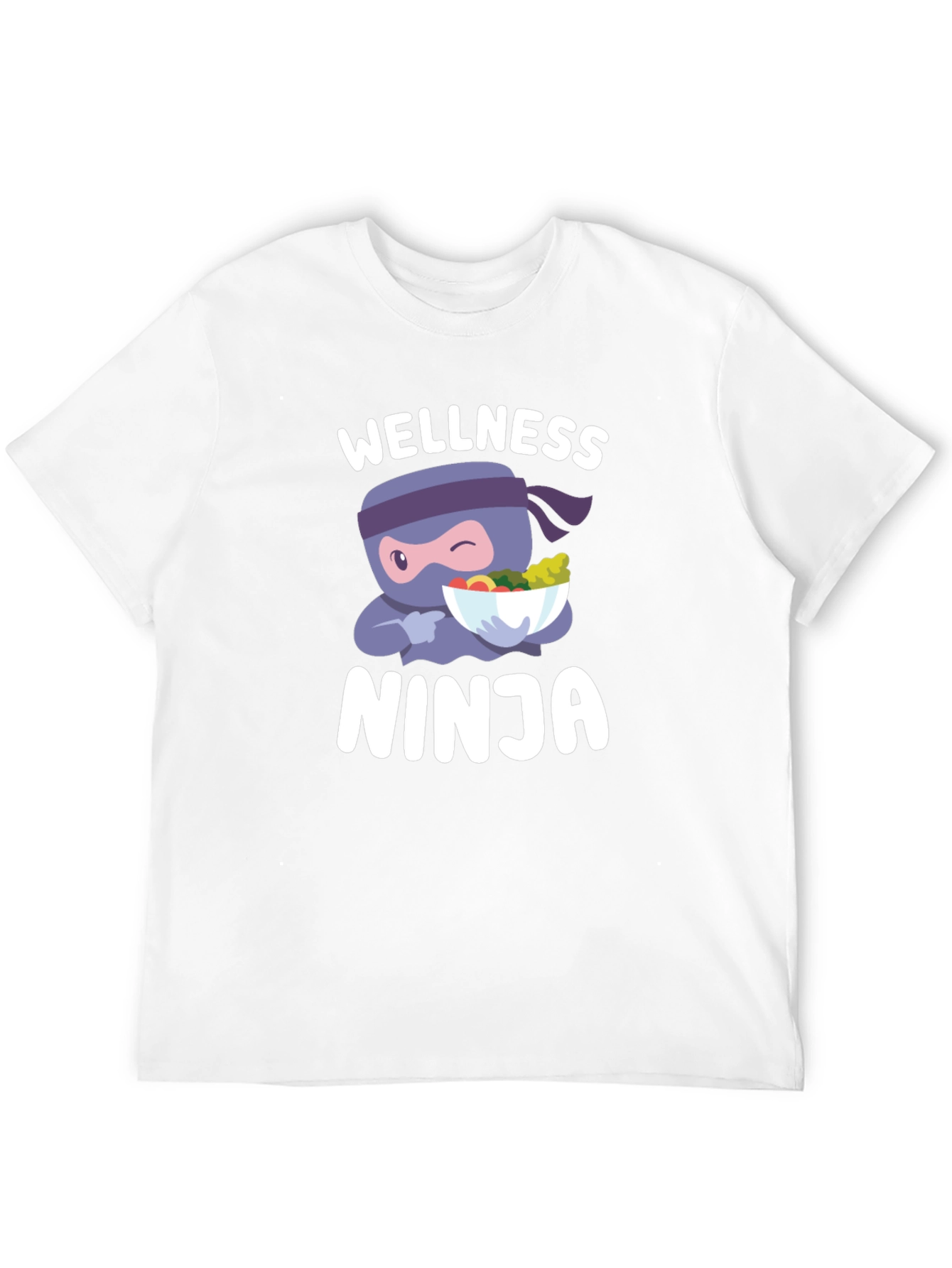 Wellness Ninja T-Shirt - Healthy Food Cartoon Tee - 12