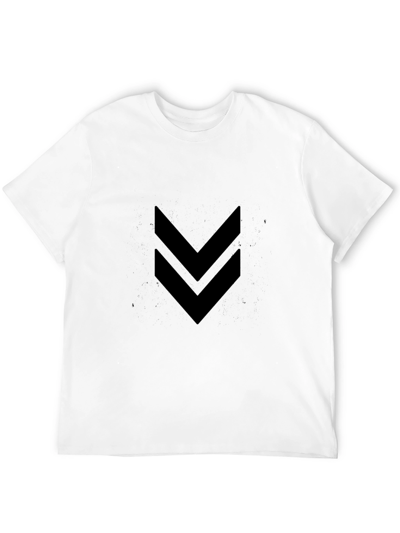 Black Men's Black Double Arrow Graphic Tee view 12