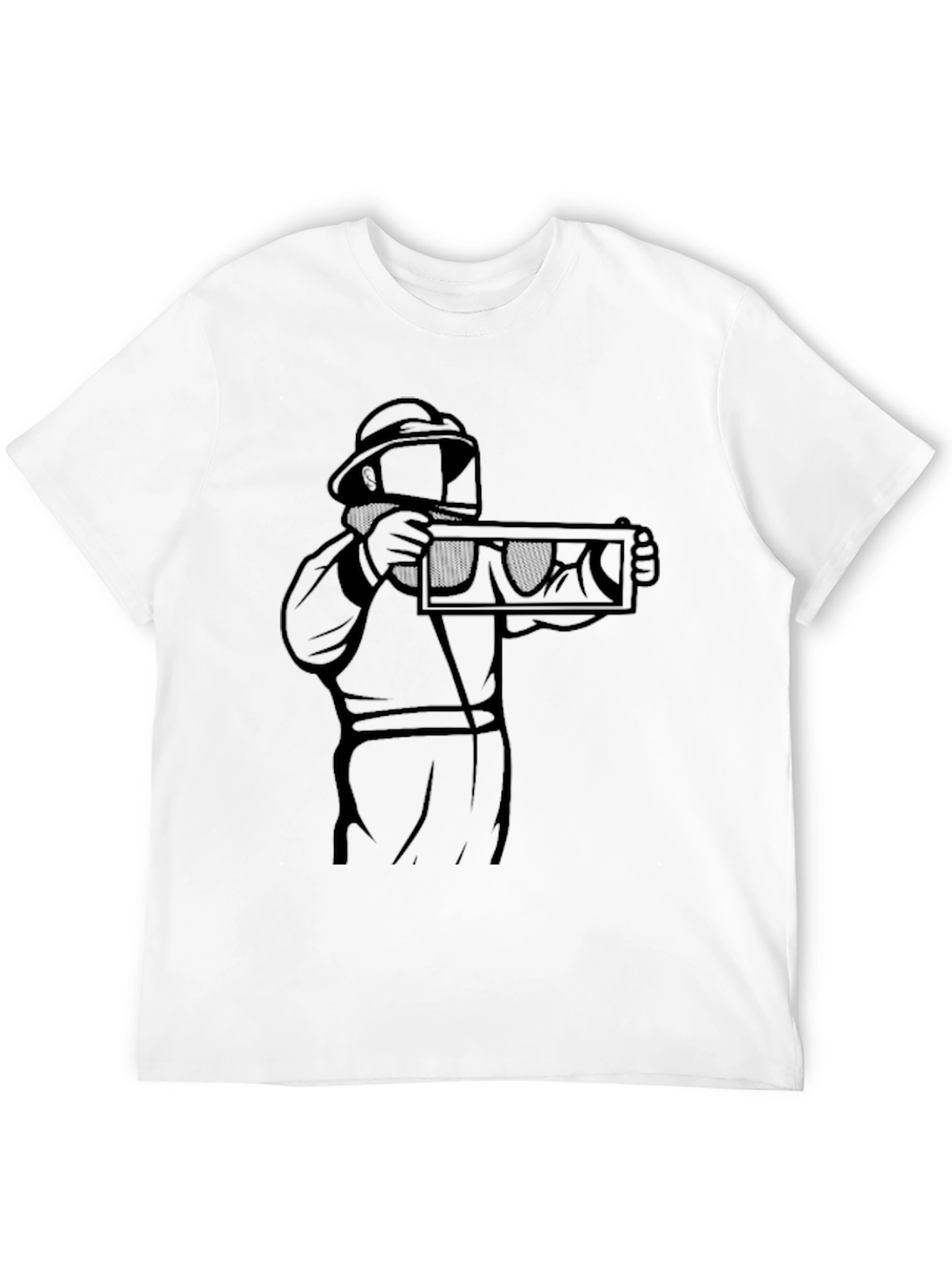 Black Beekeeper Graphic Tee - Honey Harvesting T-Shirt view 12