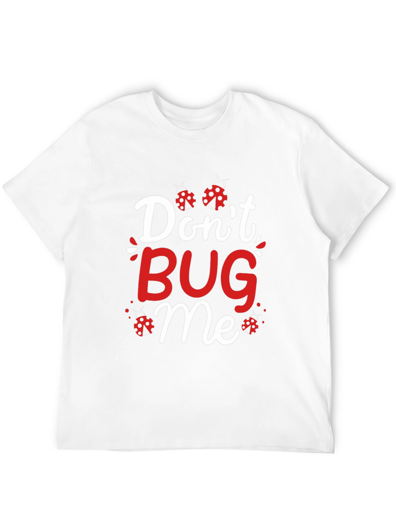 Black Don't Bug Me Ladybug Graphic T-Shirt view 12