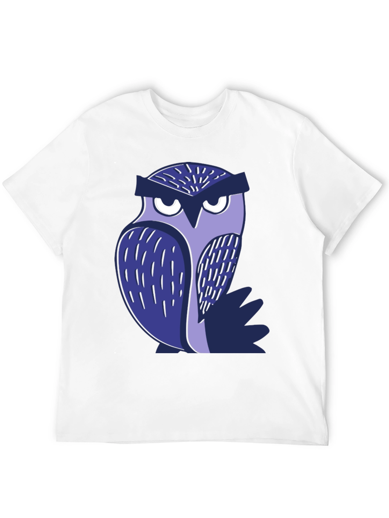 Black Cool Owl Graphic Tee - Black Unisex T-Shirt view 12